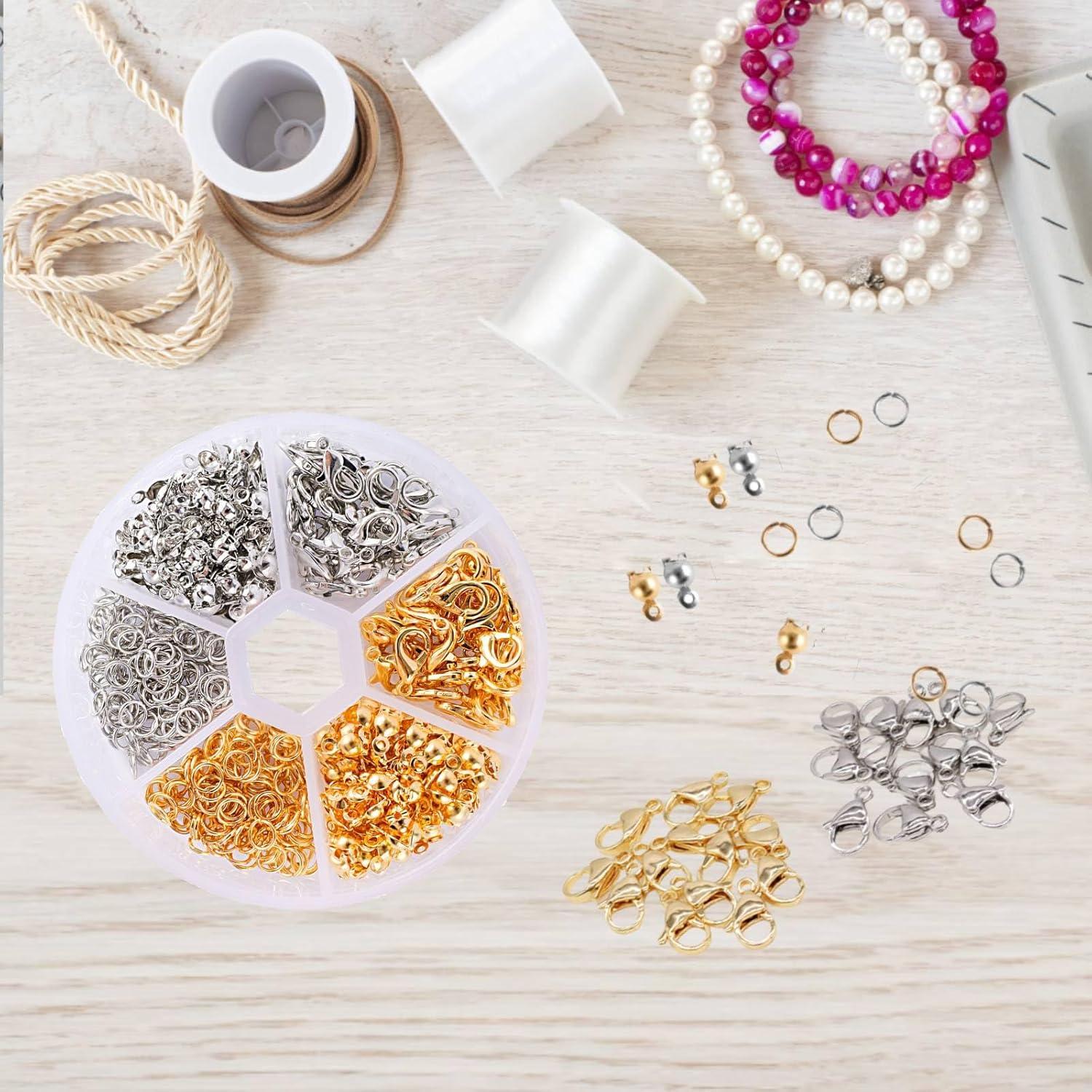 Kit de Cierres de Joyería JALEVID 463 Piezas Oro y Plata