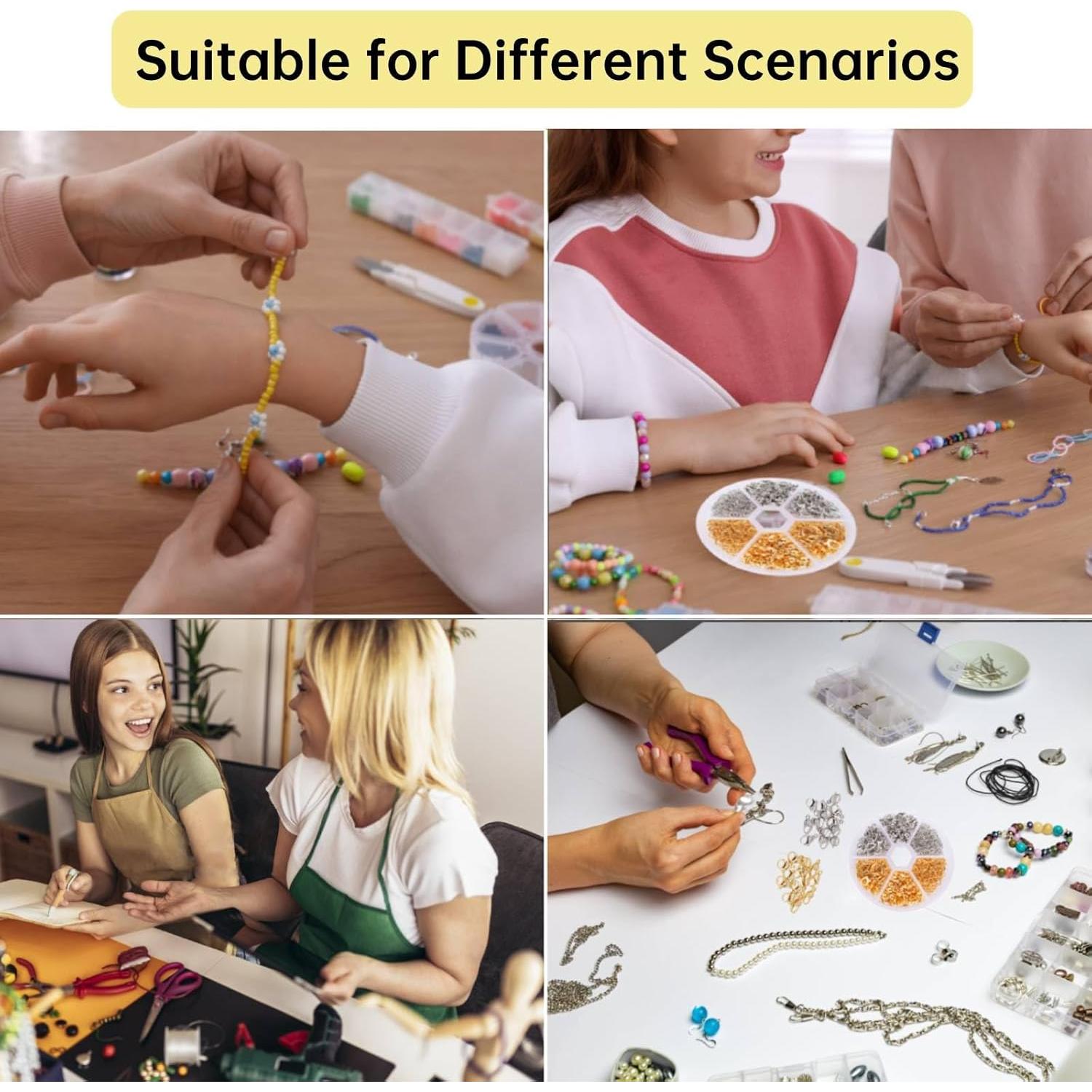 Kit de Cierres de Joyería JALEVID 463 Piezas Oro y Plata