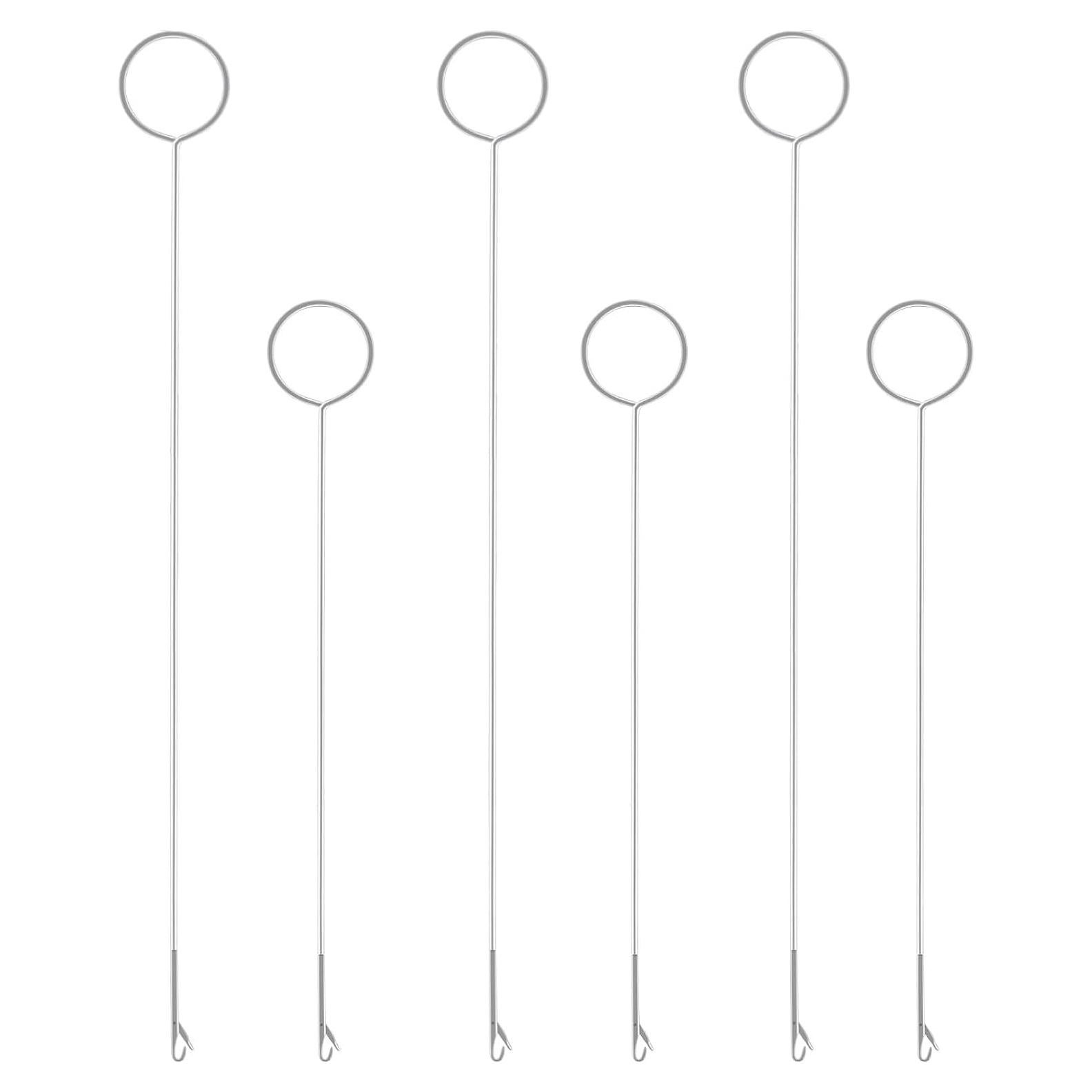 6 Ganchos de Turner de Costura Zuoyou - Acero Inoxidable 17.5 y 26.5 cm