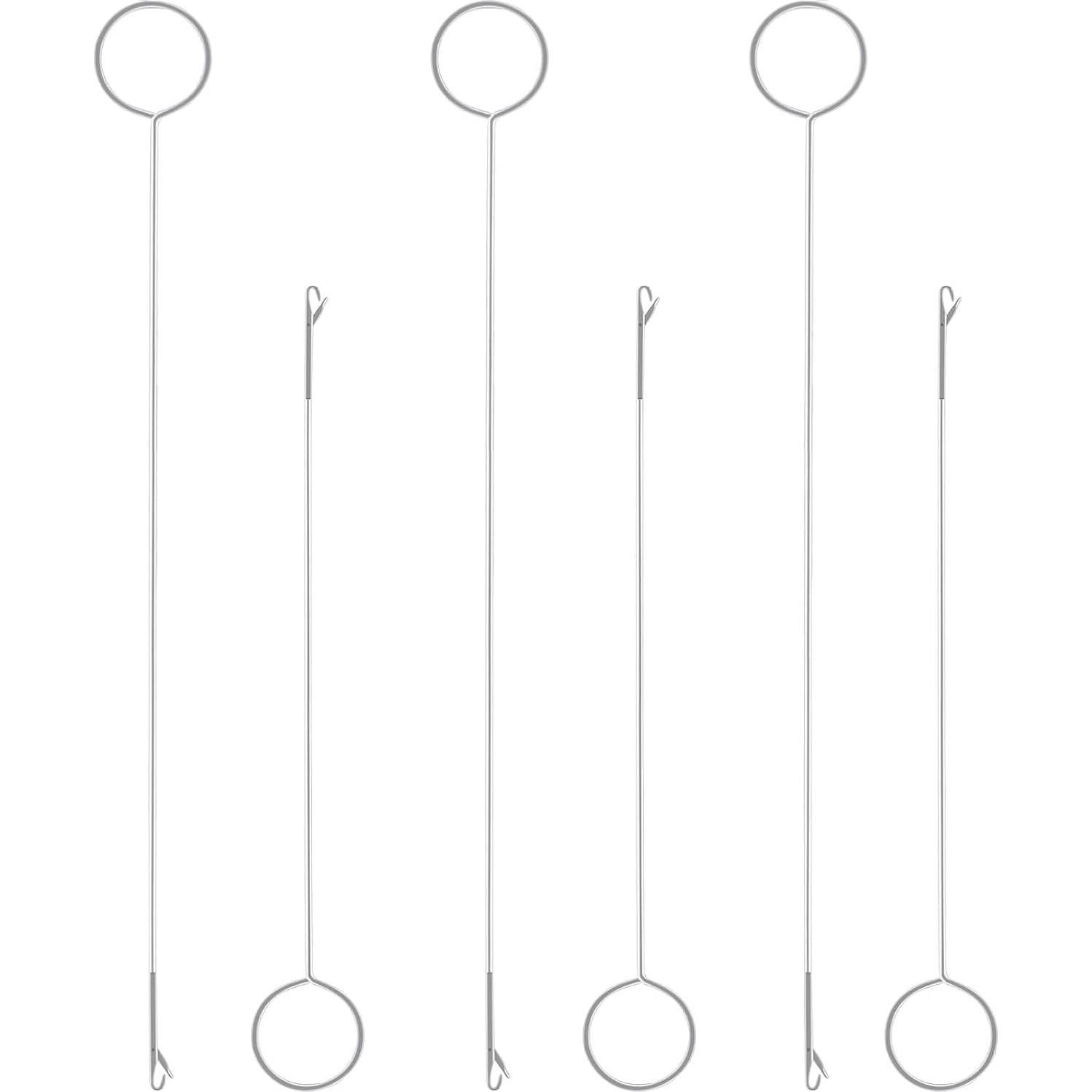 6 Ganchos de Turner de Costura Zuoyou - Acero Inoxidable 17.5 y 26.5 cm