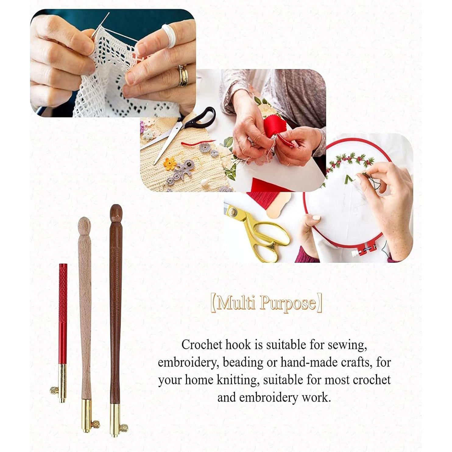 Kit de Ganchos de Bordado Yuecoom con 9 Agujas Intercambiables