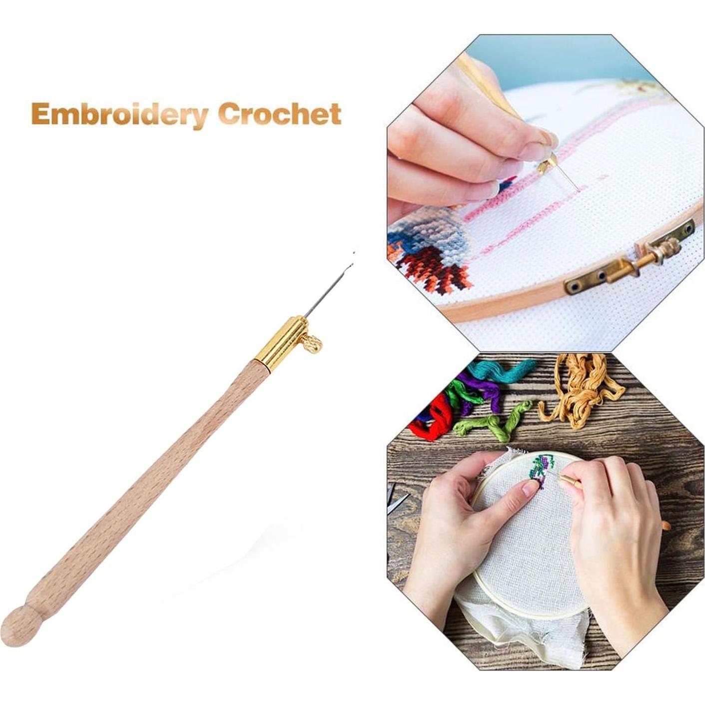 Kit de Ganchos de Bordado Yuecoom con 9 Agujas Intercambiables