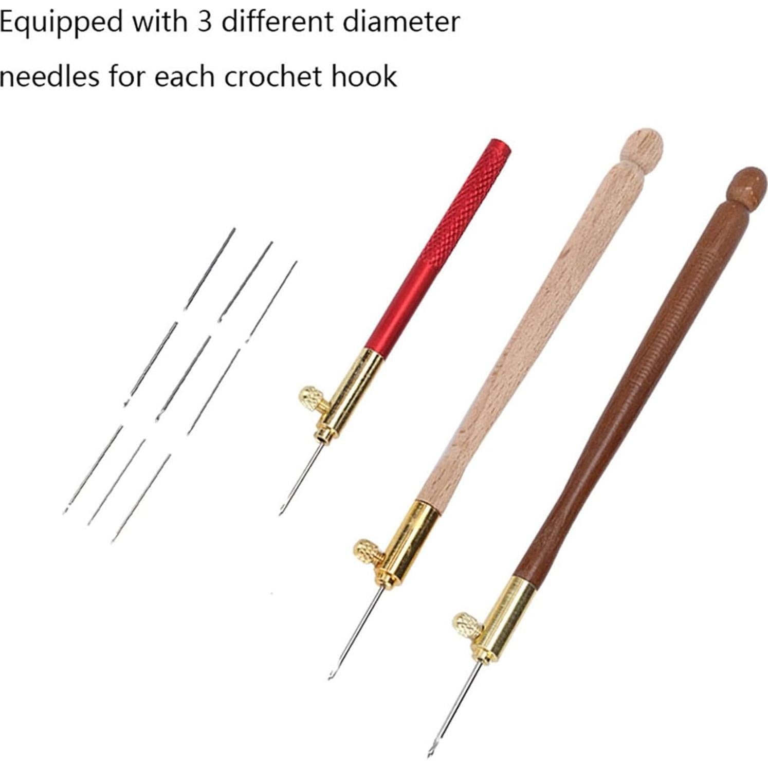 Kit de Ganchos de Bordado Yuecoom con 9 Agujas Intercambiables