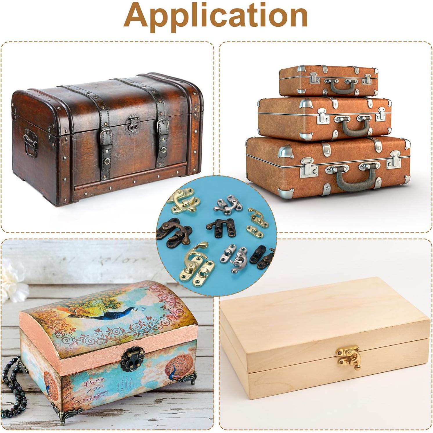 Cierre Vintage de Brazo Oscilante uxcell 6 Pcs 37x43mm Bronce