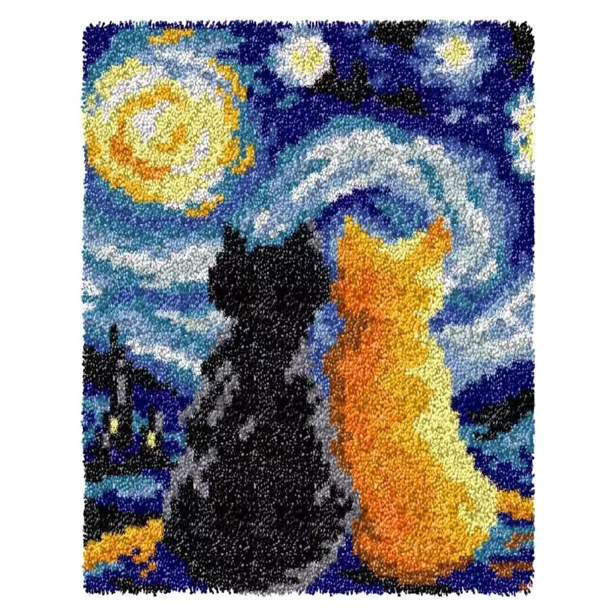 Kit de Ganchillo Latch GLAECYY Gato Estrella 52x38 cm