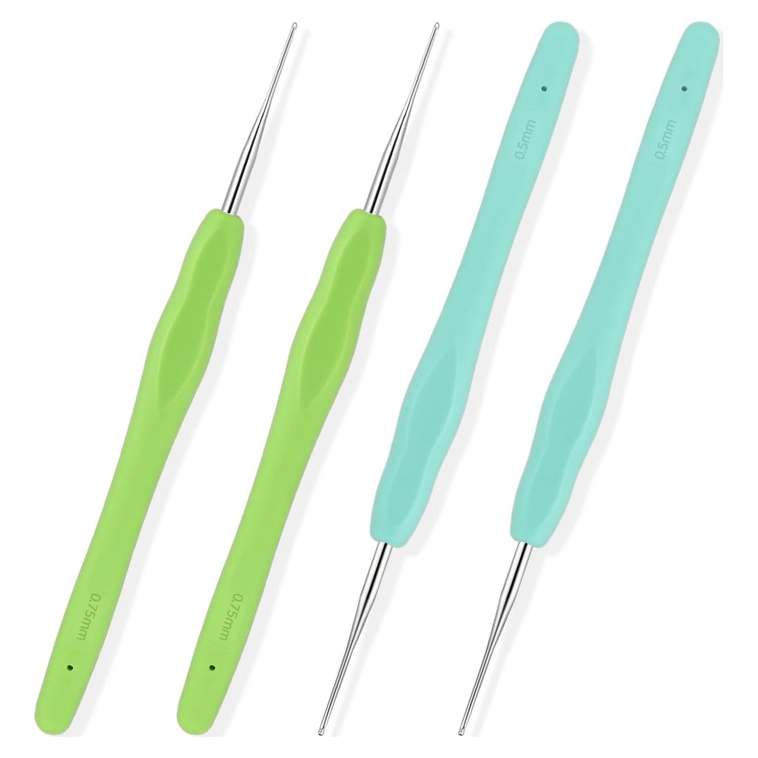 Ganchos de Crochet para Dreadlock KALIONE 0.5mm y 0.75mm - 4 Piezas