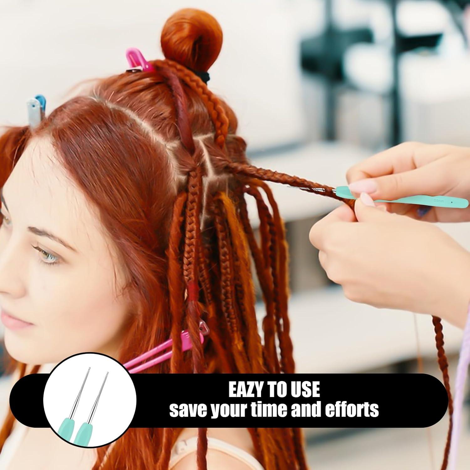 Ganchos de Crochet para Dreadlock KALIONE 0.5mm y 0.75mm - 4 Piezas