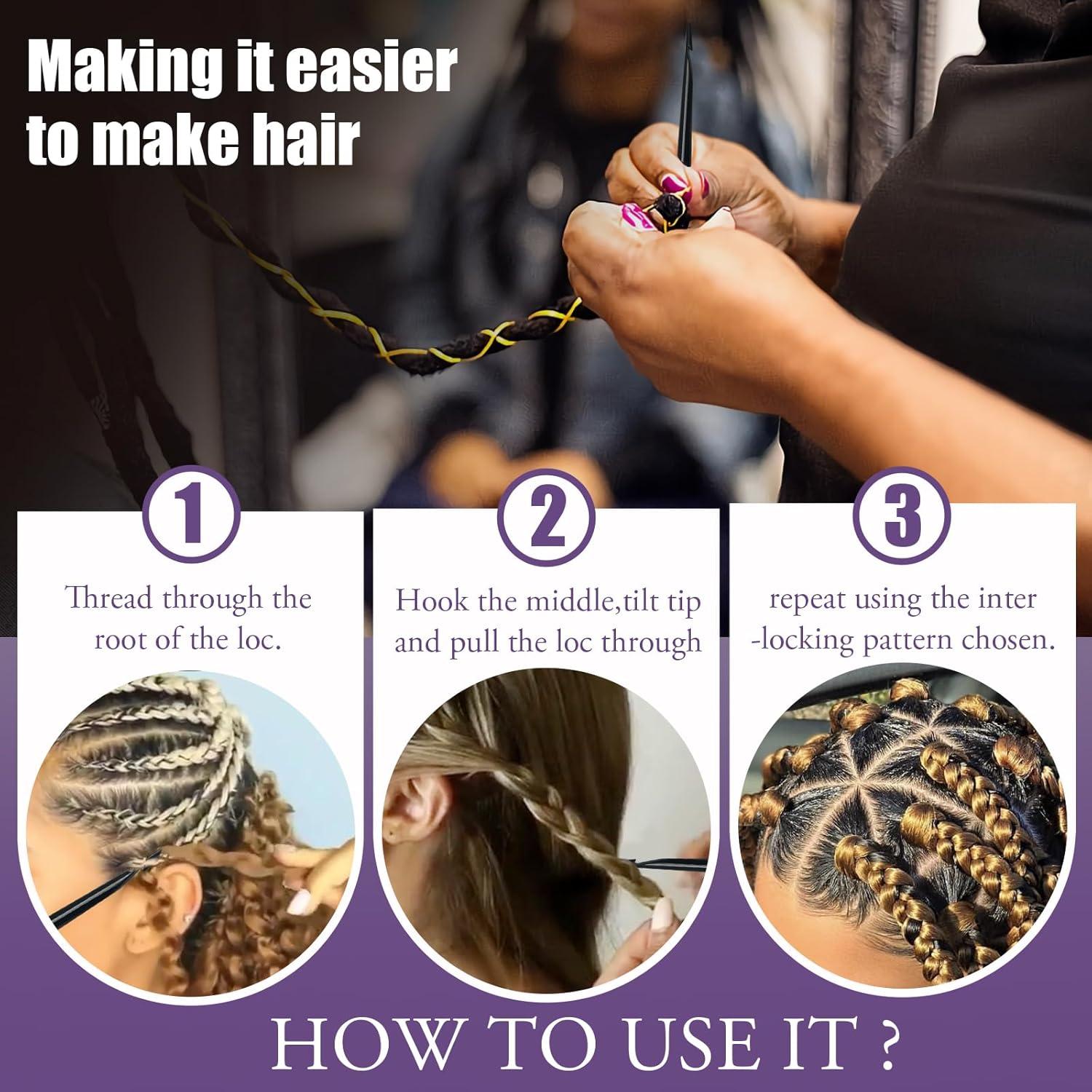 Juego de Agujas de Ganchillo PBOBQ para Dreadlocks y Sisterlocks