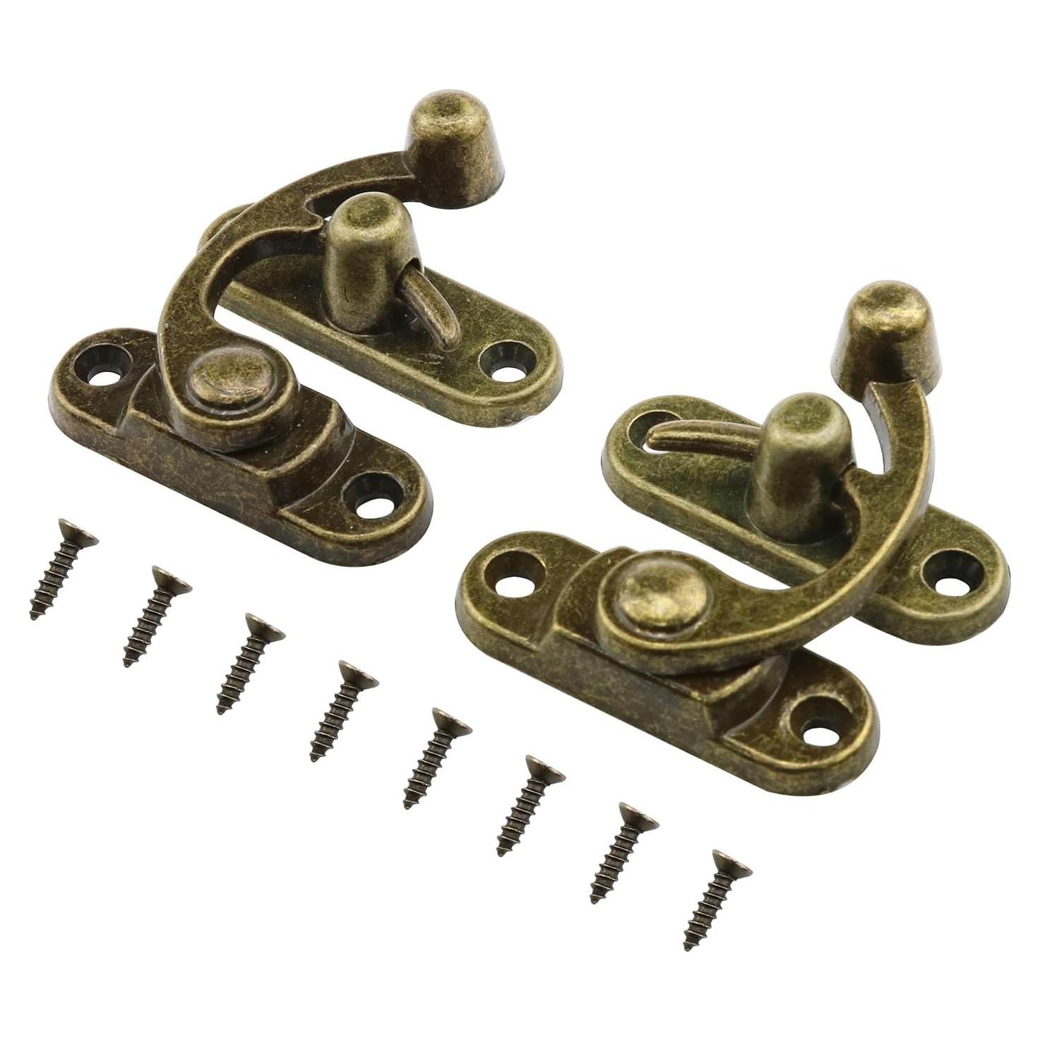 Gancho de Pestillo Oscilante Zangc Bronce 4PCS 4.39x3.81cm