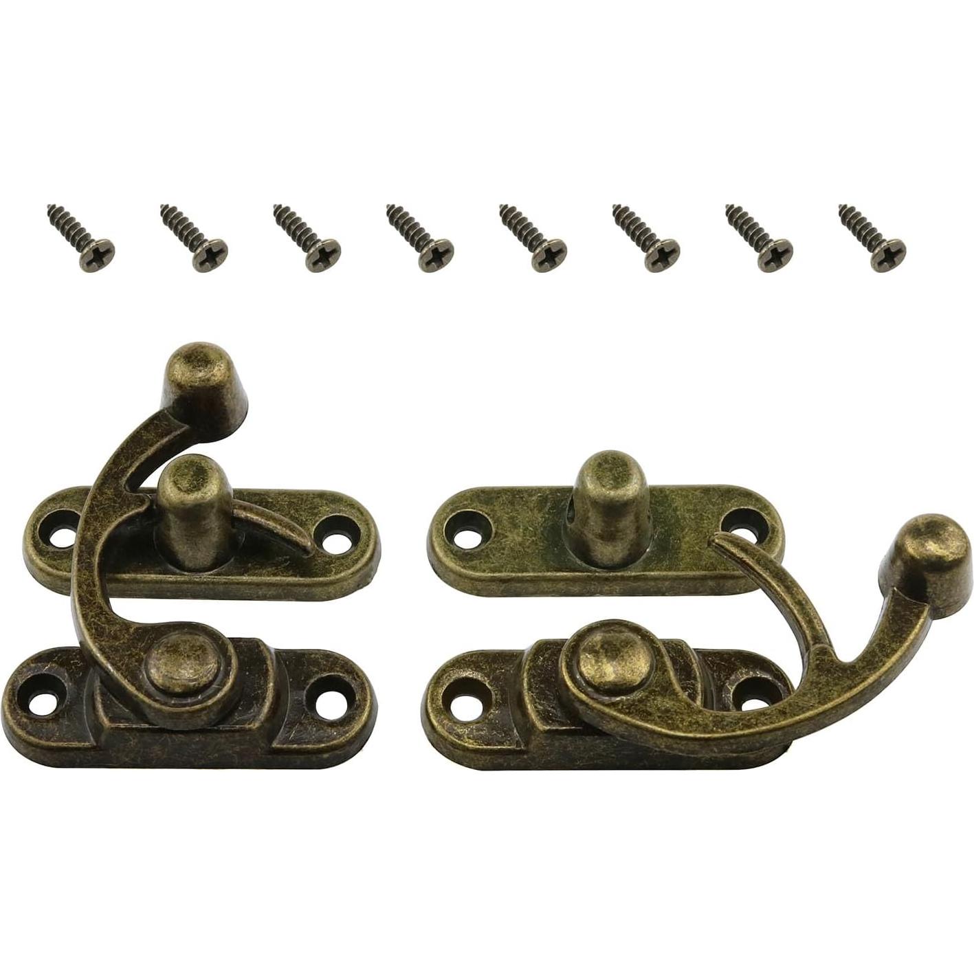 Gancho de Pestillo Oscilante Zangc Bronce 4PCS 4.39x3.81cm