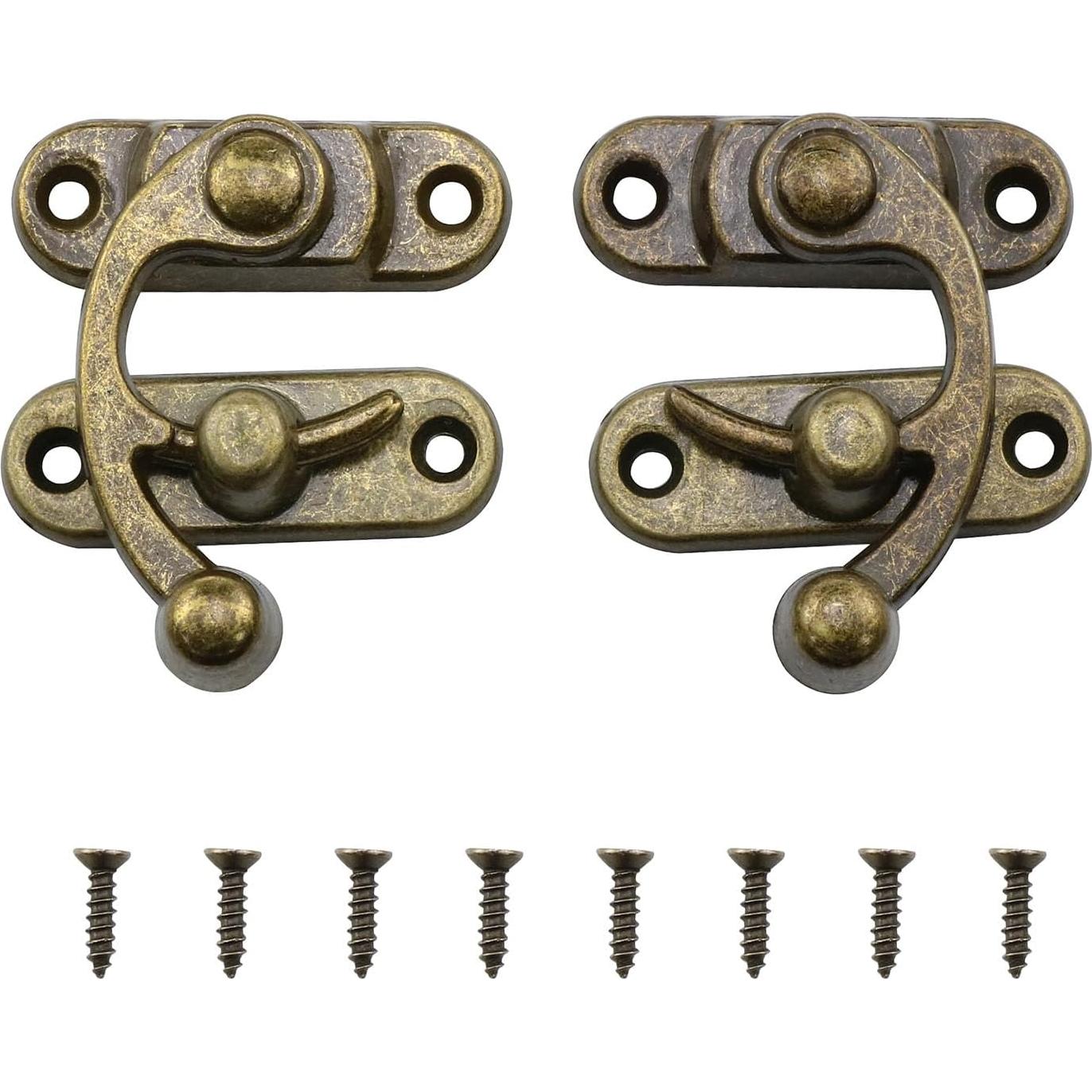 Gancho de Pestillo Oscilante Zangc Bronce 4PCS 4.39x3.81cm