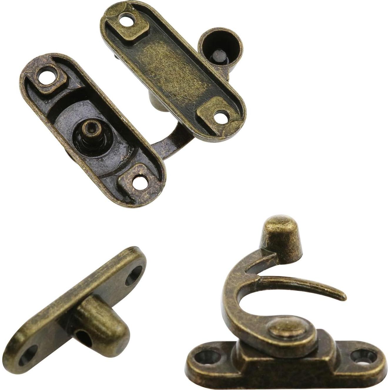 Gancho de Pestillo Oscilante Zangc Bronce 4PCS 4.39x3.81cm