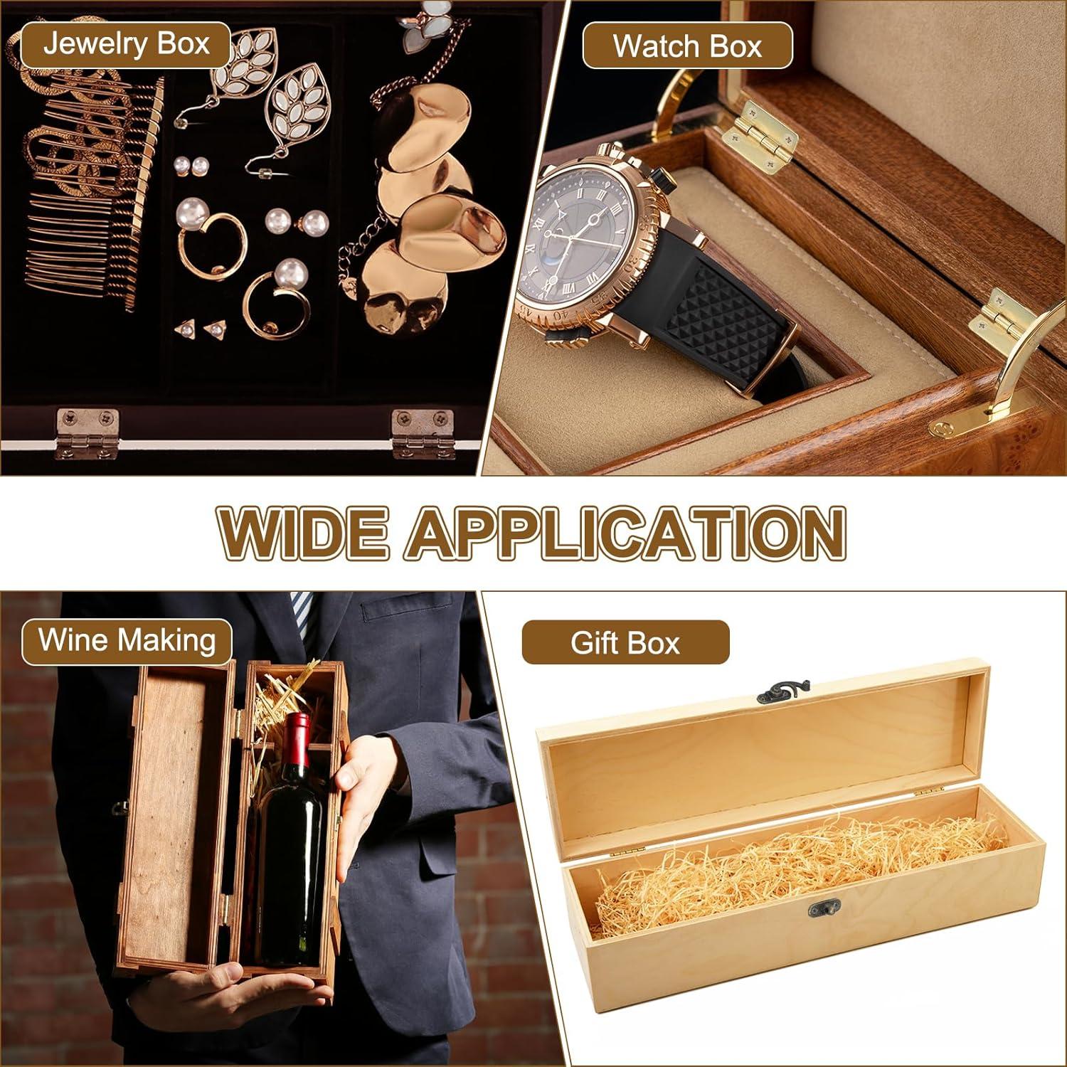 Pestillo de Caja de Madera PATIKIL 32x29mm Bronce Vintage 4 Pcs