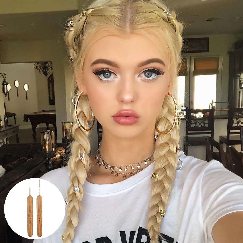 10 Herramientas de Ganchillo para Dreadlocks Capiant 0.5mm