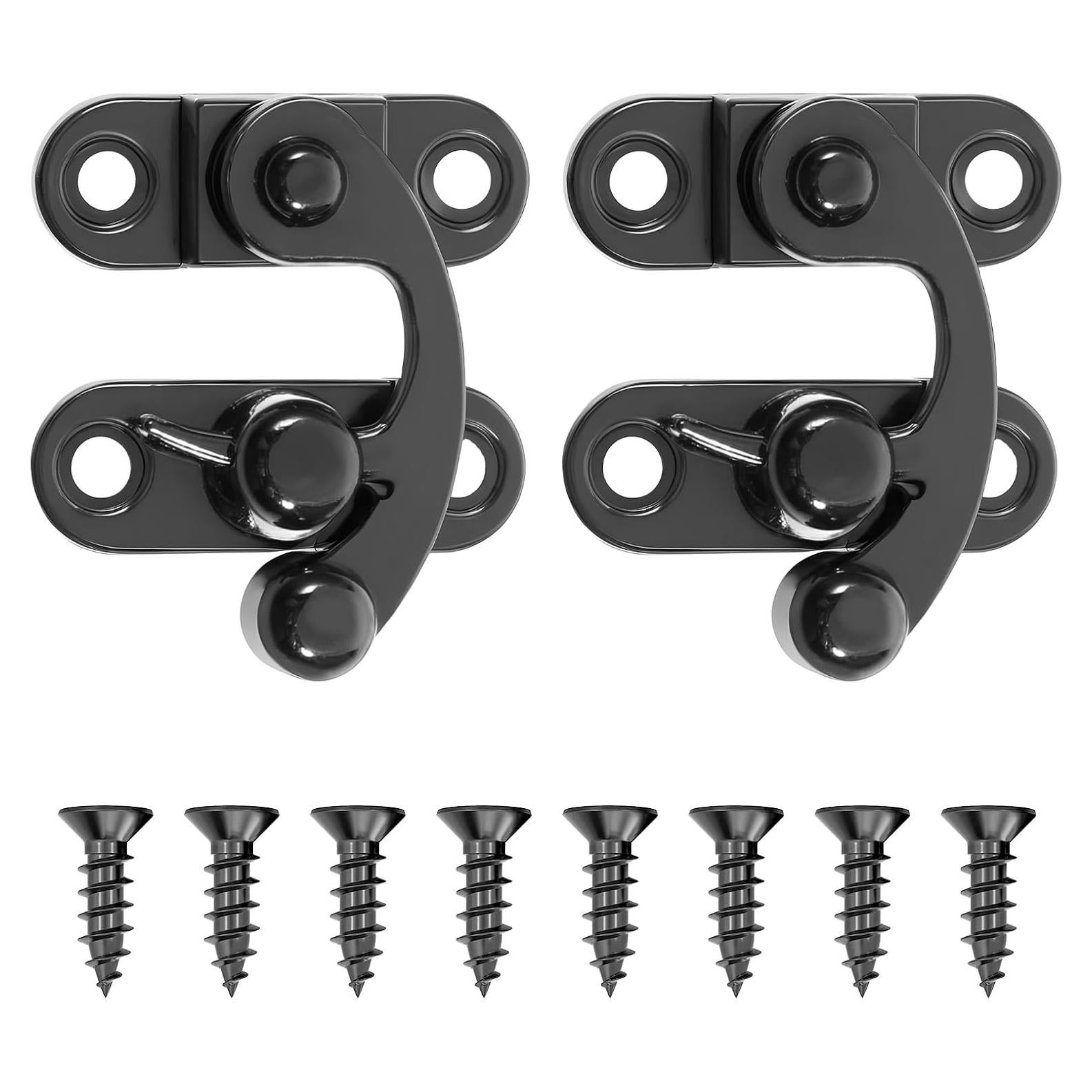 2 Pestillos de Hasp Antiguos Negros BOHUIZ 33x28mm