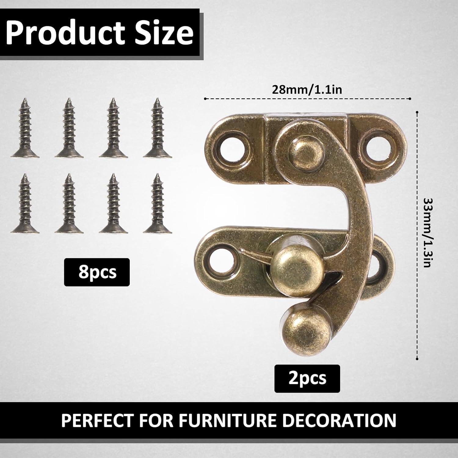 Cierres de Candado Vintage Antiguo BOHUIZ - 2 Piezas 3.3x2.8cm