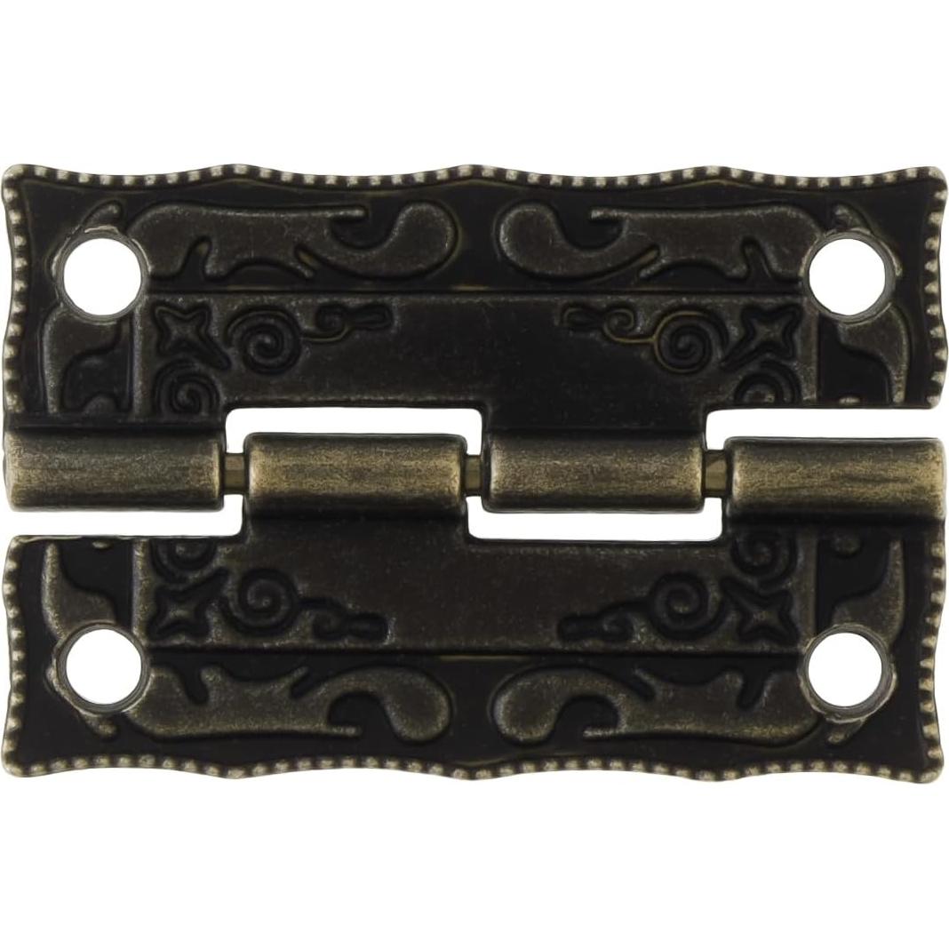 Kit de Bisagras y Cerraduras Vintage HOJLKLD - 4 Cerraduras y 8 Bisagras de Bronce Antiguo