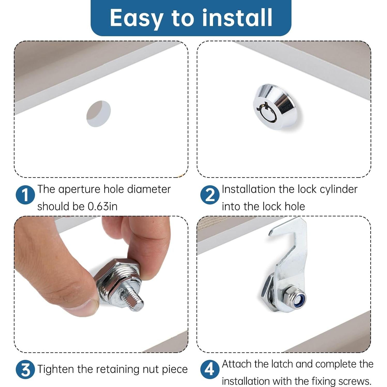 Cerraduras de Reemplazo para Caja de Herramientas Runhike 5/8"
