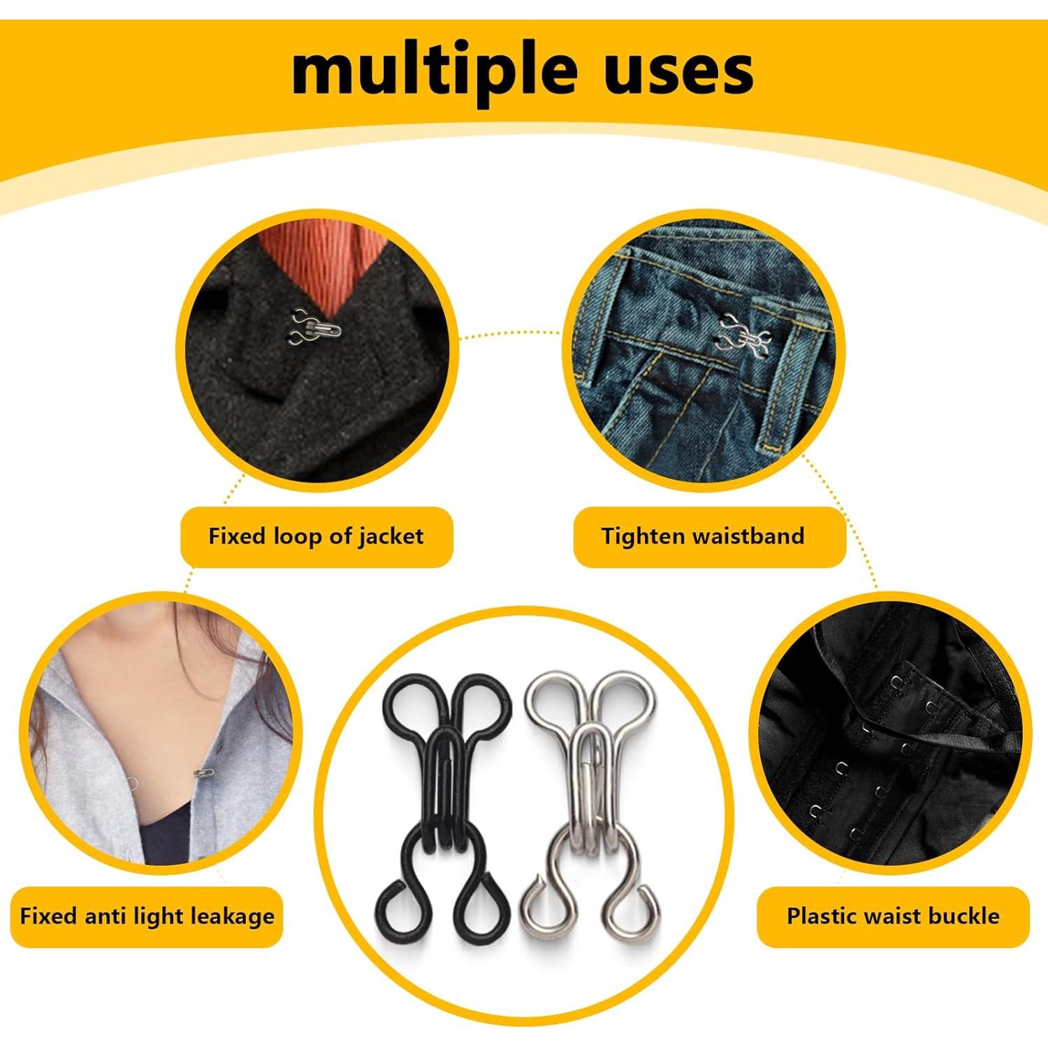 Kit de Costura de 72 Pares Ganchos y Ojos Ahviesli