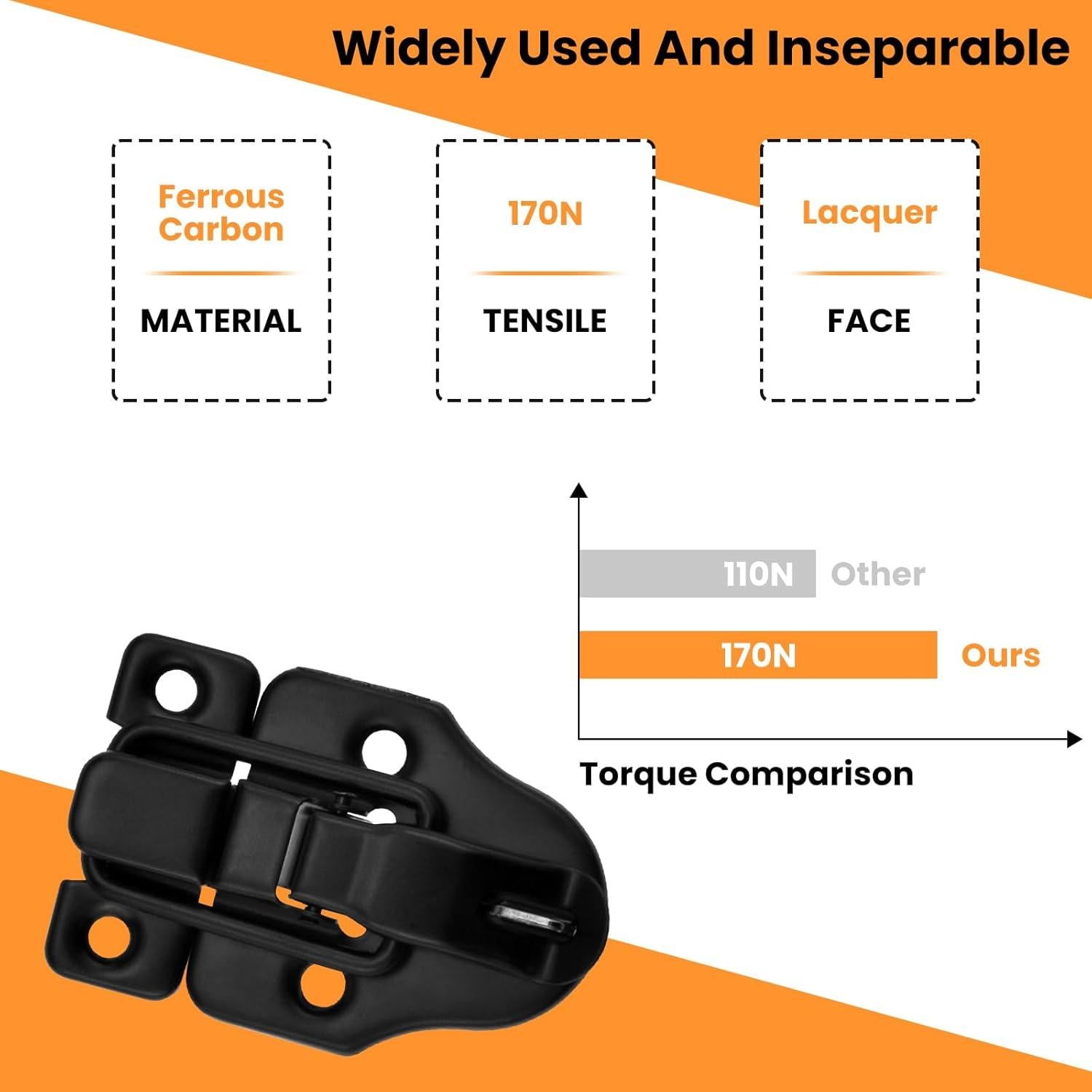 Cierres de Palanca U BAN U con Tornillos - 2 Piezas 5.89x3.98cm