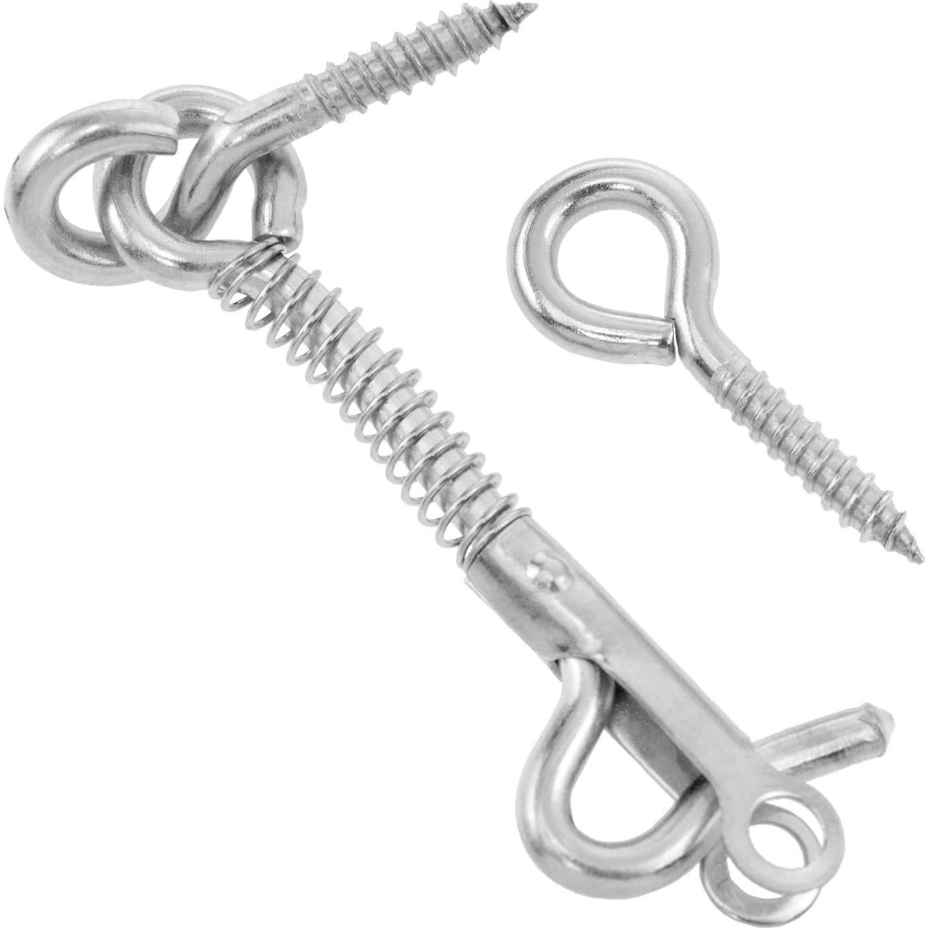 Gancho y Ojo de Acero Inoxidable Lovelysp 6.35cm 2PCS