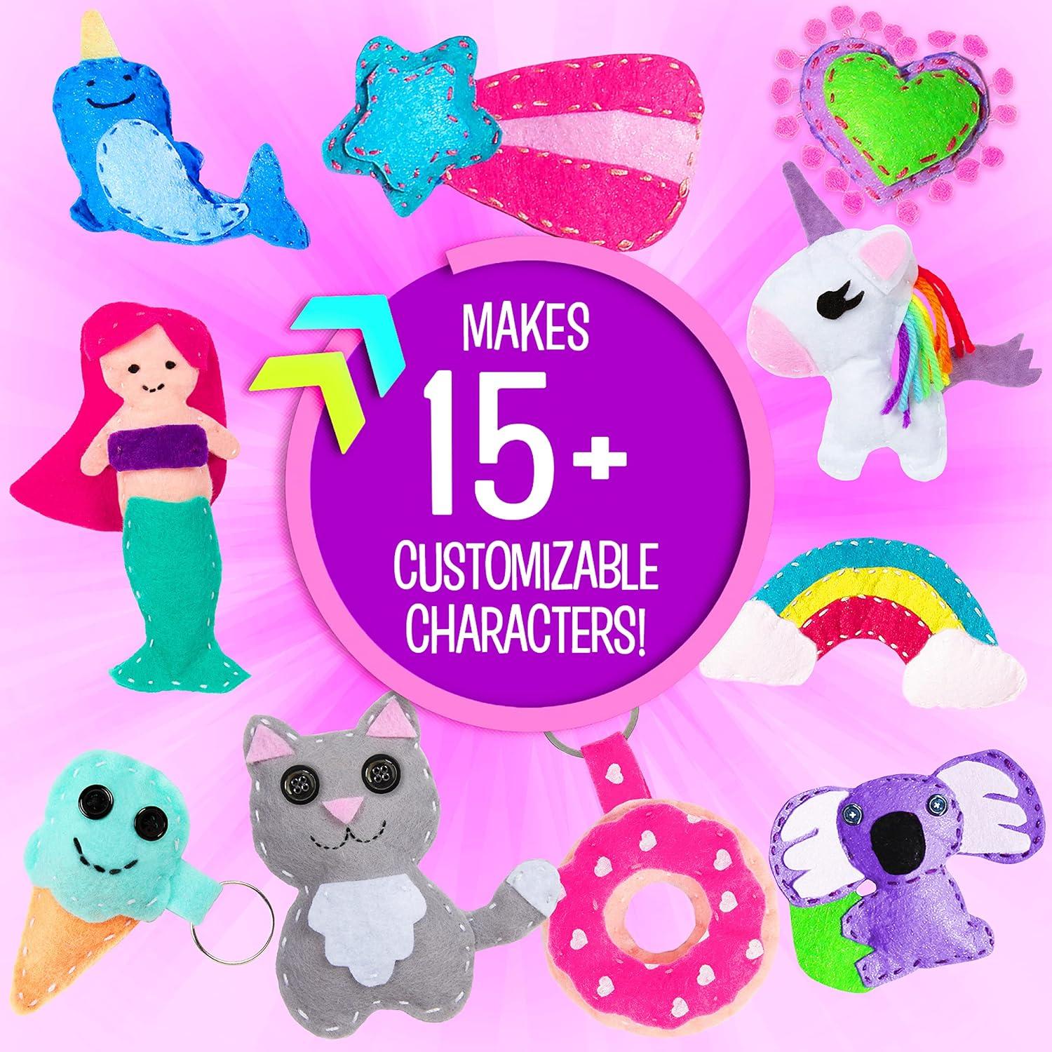 Kit de Costura de Fieltro Creative Kids - 15 Personajes para Niños 8+