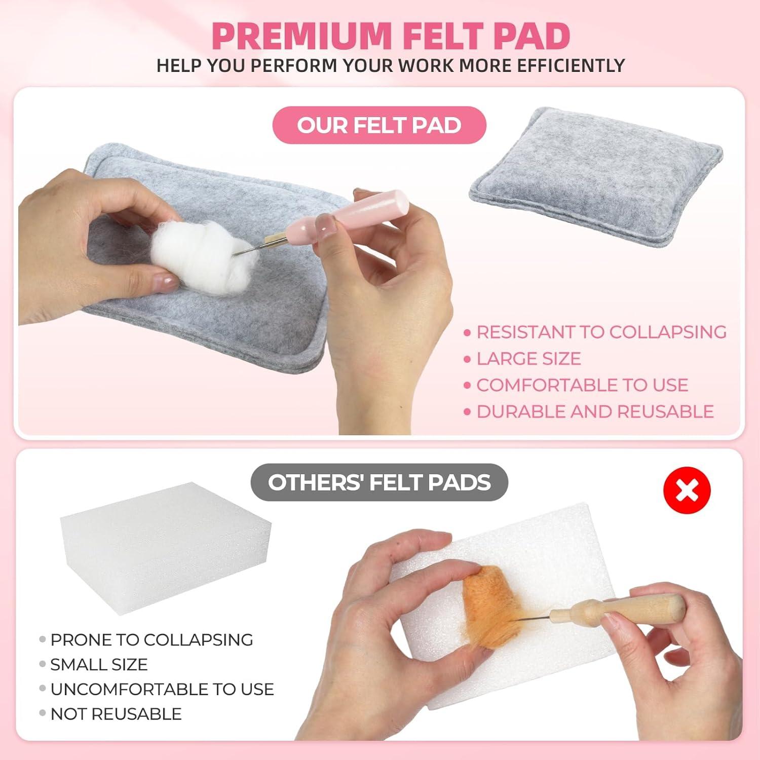 Kit de Fieltro con Agujas MOREJMTT 6 PCS para Principiantes