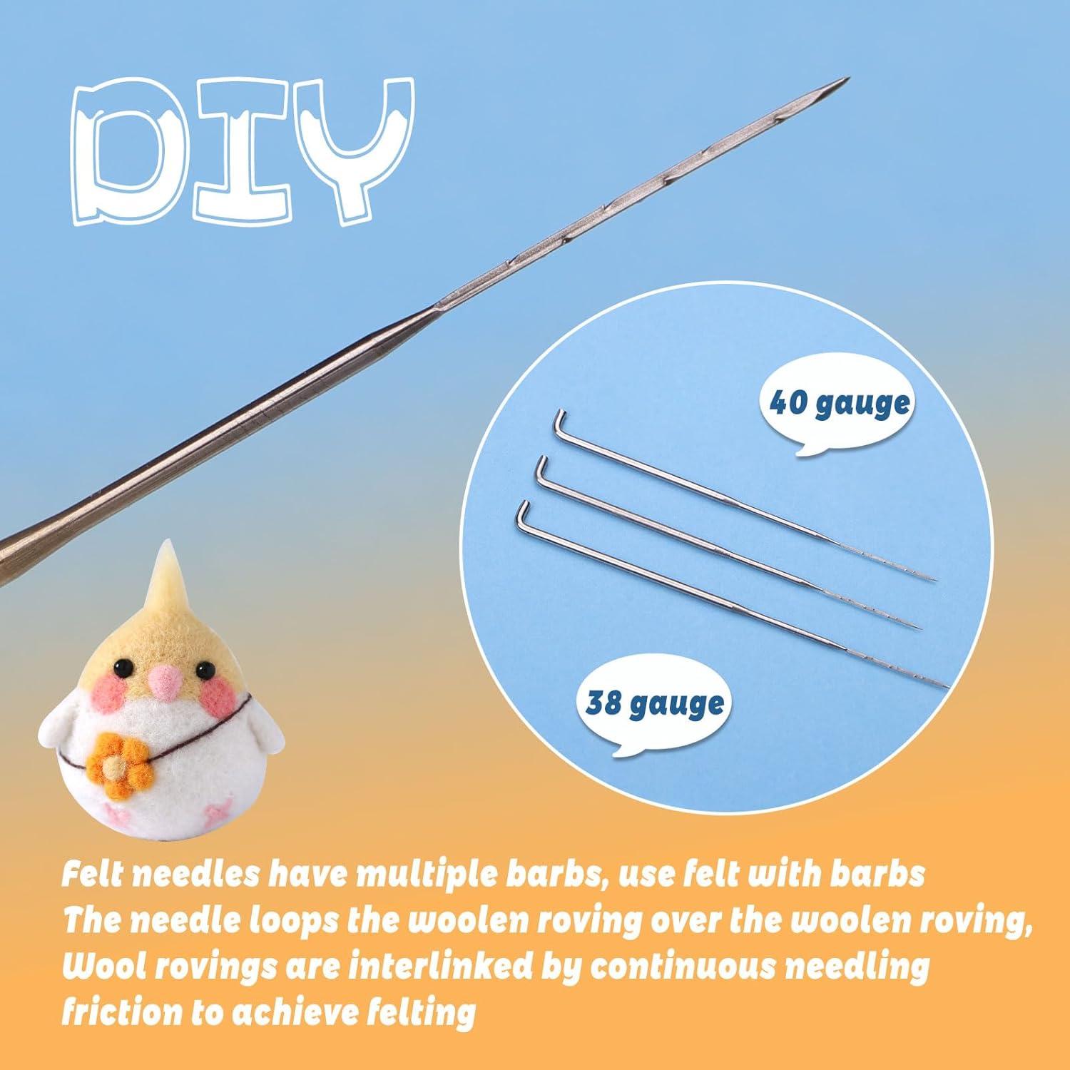 Kit de Fieltro para Principiantes SOCNITC - 1 Aguja, Lana Suave