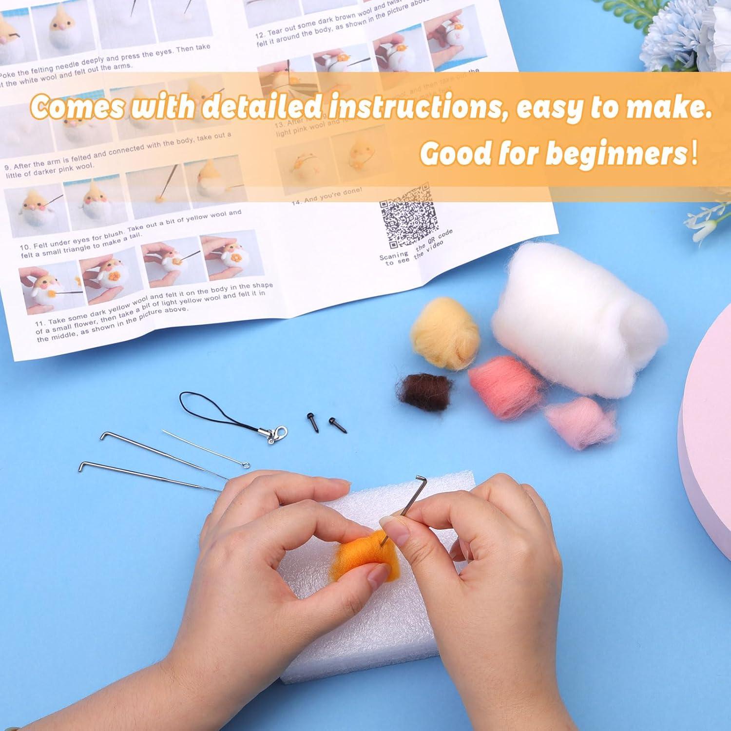 Kit de Fieltro para Principiantes SOCNITC - 1 Aguja, Lana Suave