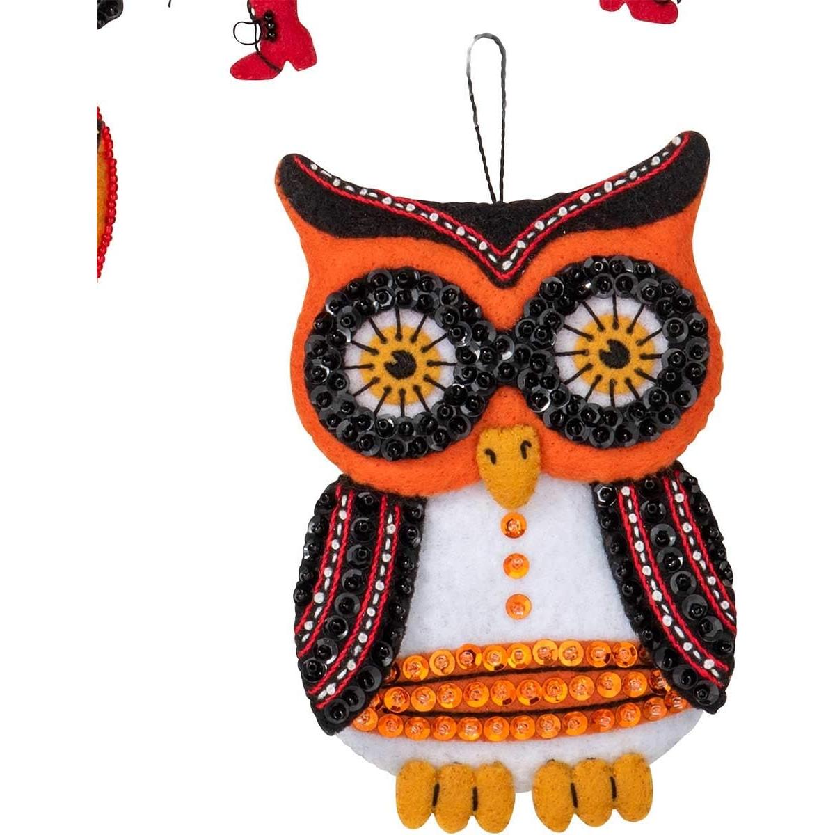 Kit de Adornos de Fieltro Halloween Vintage Bucilla 89276E - 6 Piezas