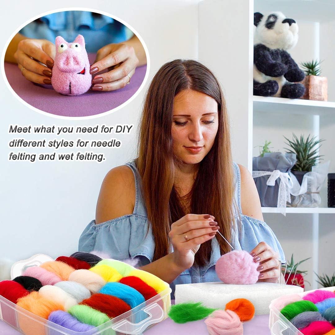 Kit de Fieltro con Aguja West Bay 109 Piezas 36 Colores