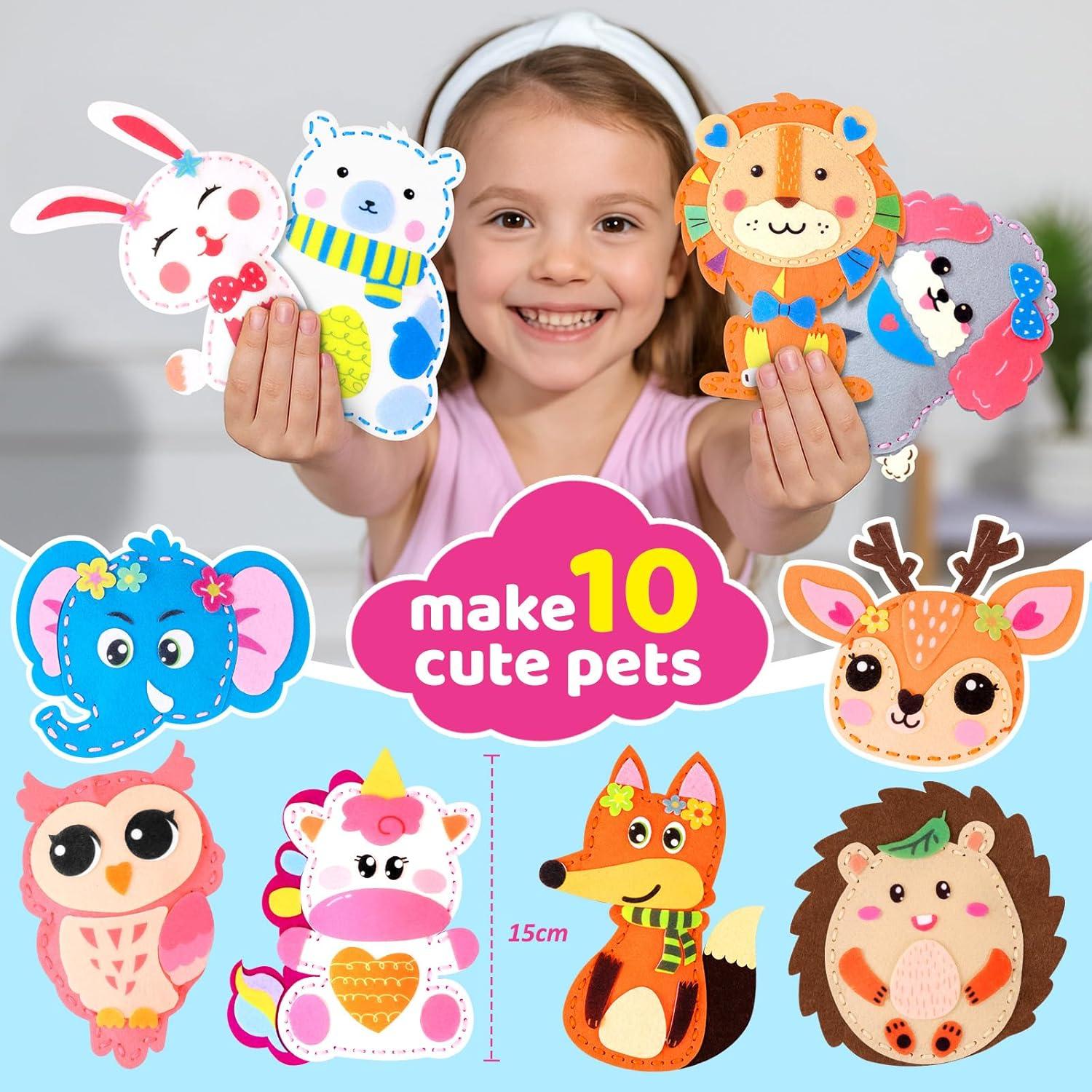 Kit de Costura Funtopia para Niños - 10 Proyectos DIY de Animales