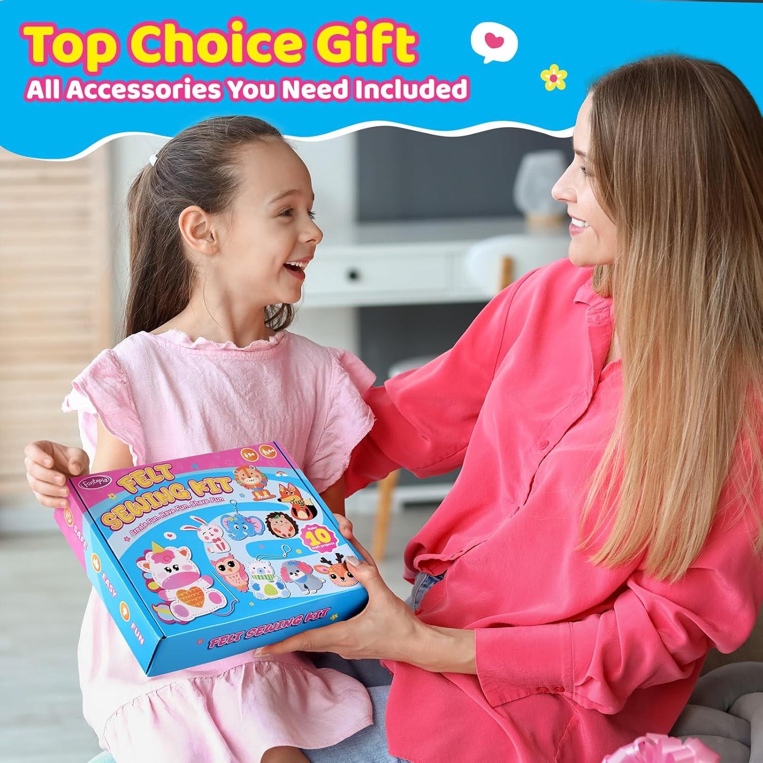 Kit de Costura Funtopia para Niños - 10 Proyectos DIY de Animales