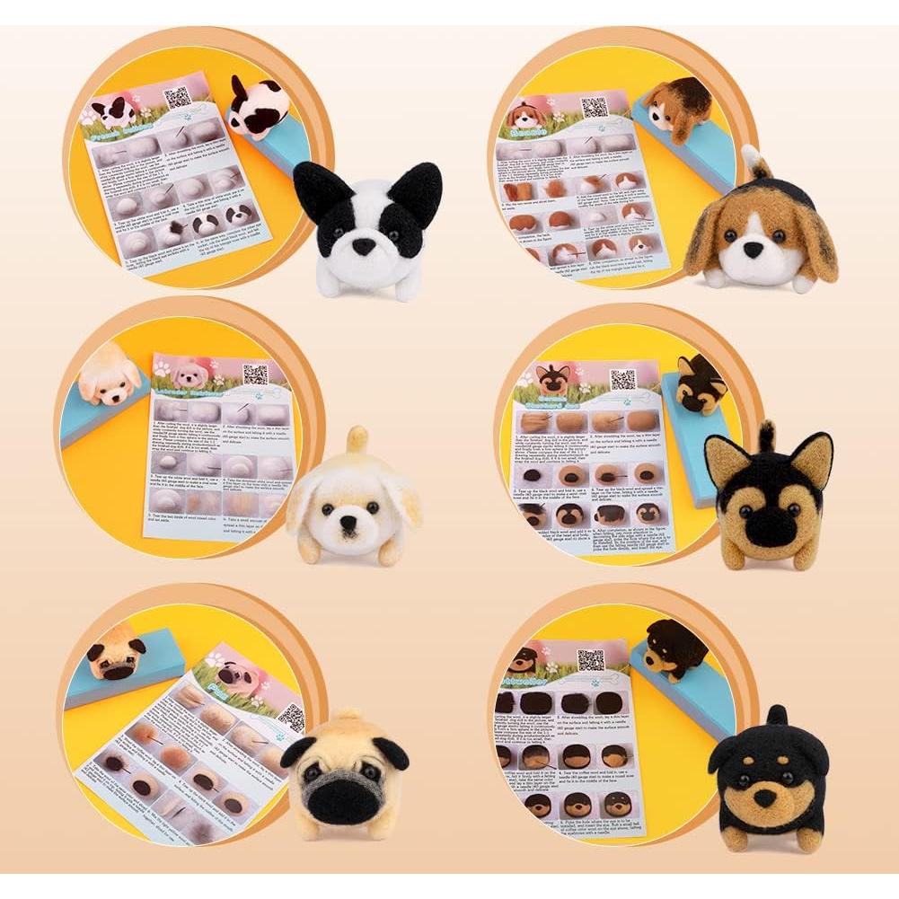 Kit de Fieltro de Aguja DUKOIPP 45 Piezas para DIY Animales