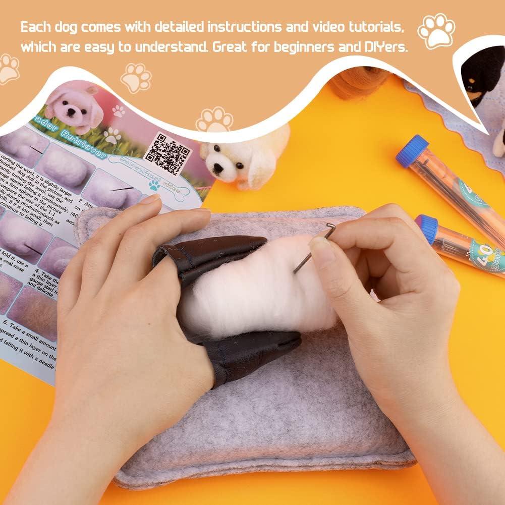 Kit de Fieltro de Aguja DUKOIPP 45 Piezas para DIY Animales