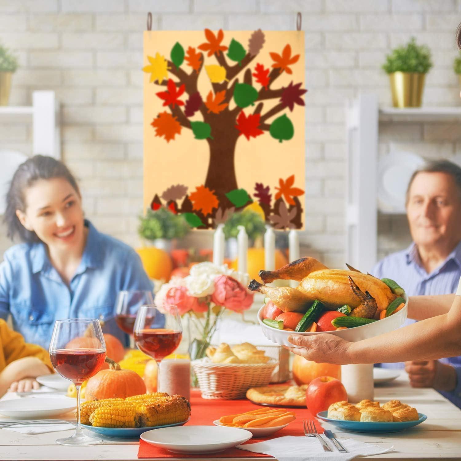 Kit de Manualidades Boao Árbol de Agradecimiento 60 Piezas Fieltro