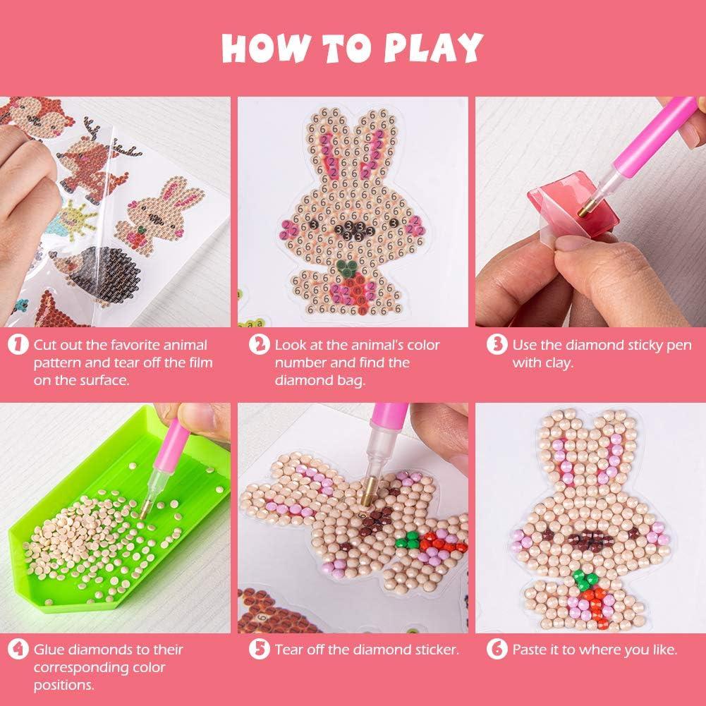 Kit de Arte de Diamante Labeol para Niños 6-12 Años Animal