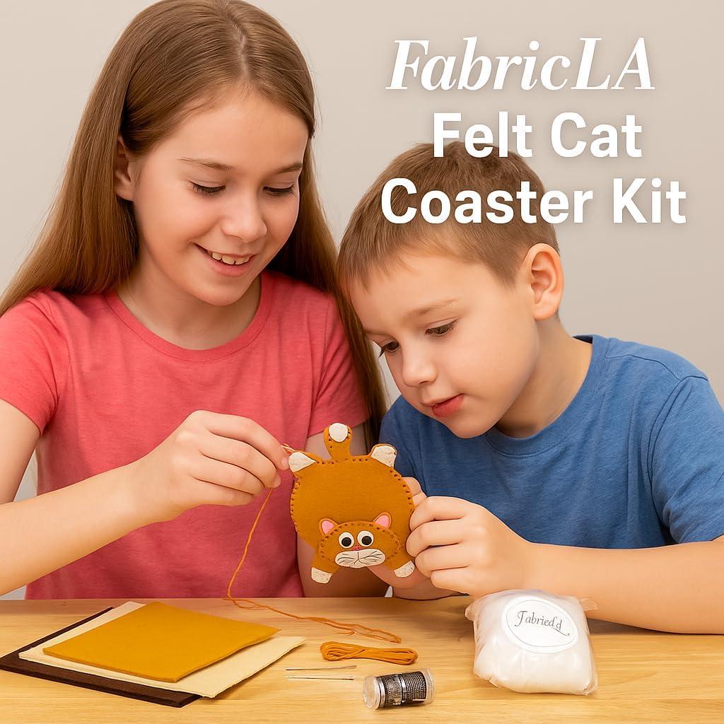 Kit de Manualidades de Fieltro FabricLA - Posavasos Gato DIY