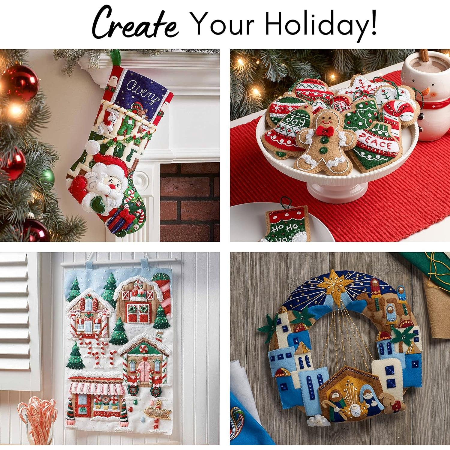 Kit de Ornamentación de Fieltro Bucilla Jardín de Mariposas 6 Piezas