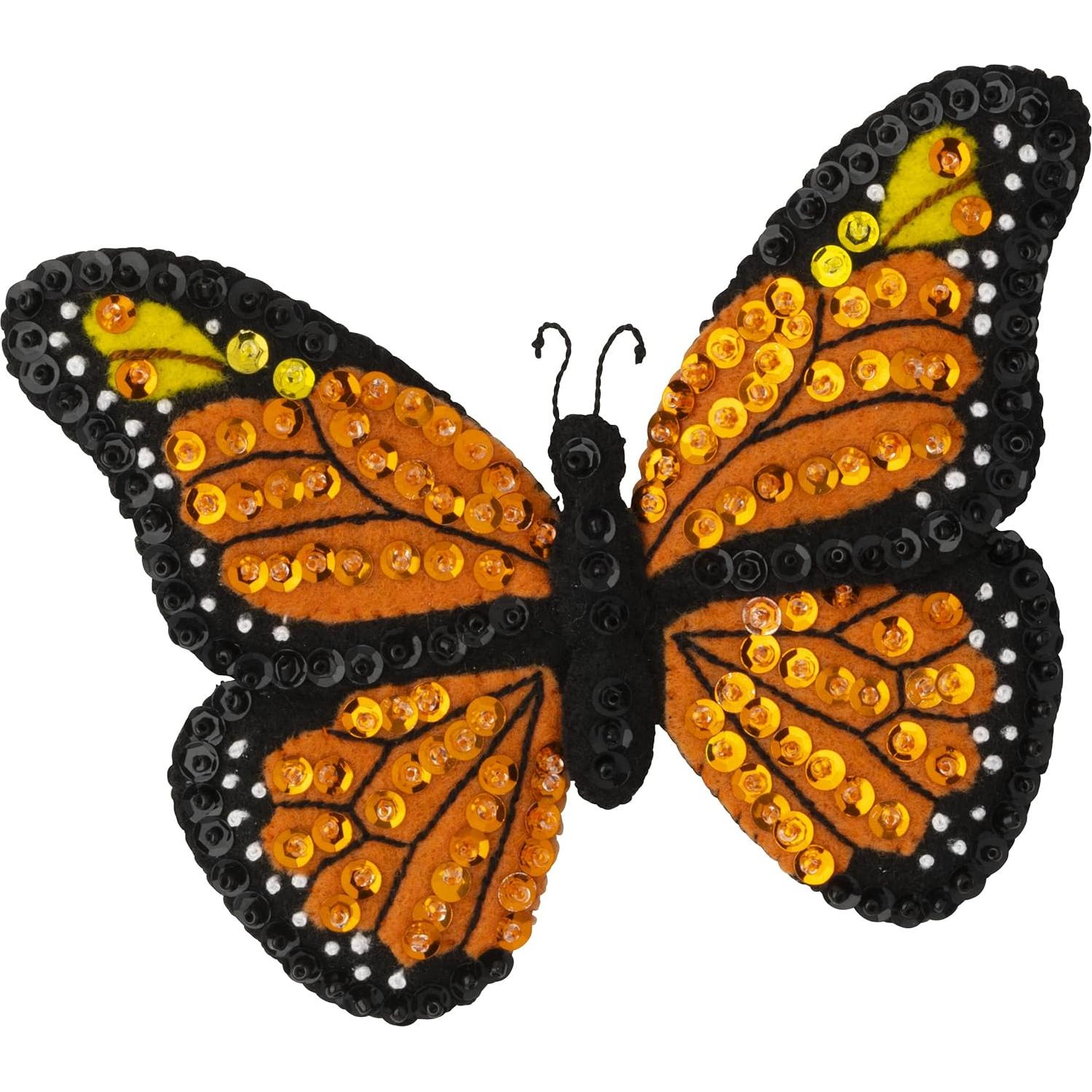 Kit de Ornamentación de Fieltro Bucilla Jardín de Mariposas 6 Piezas