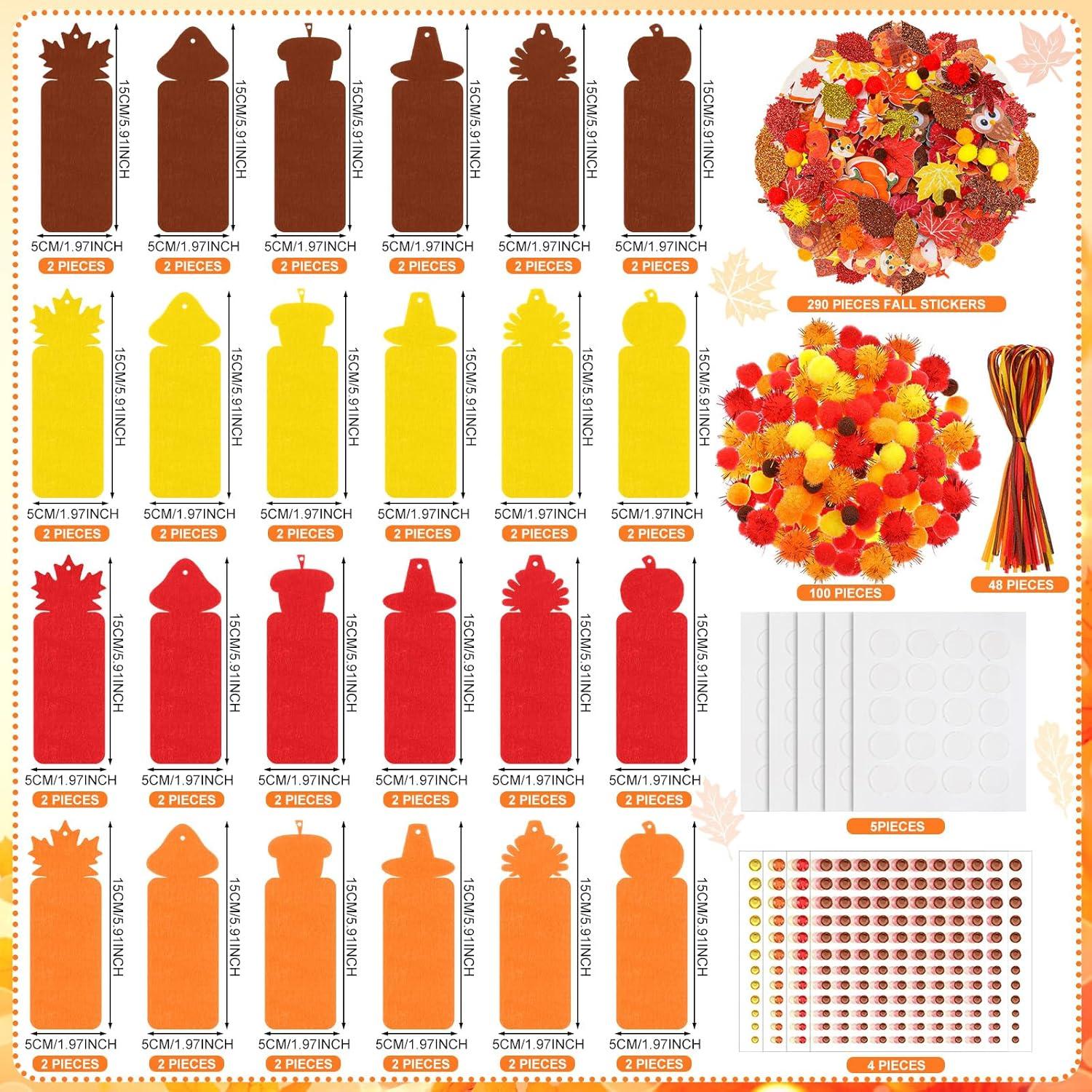 Kit de Manualidades de Otoño Resholder 490 Pcs Fieltro DIY