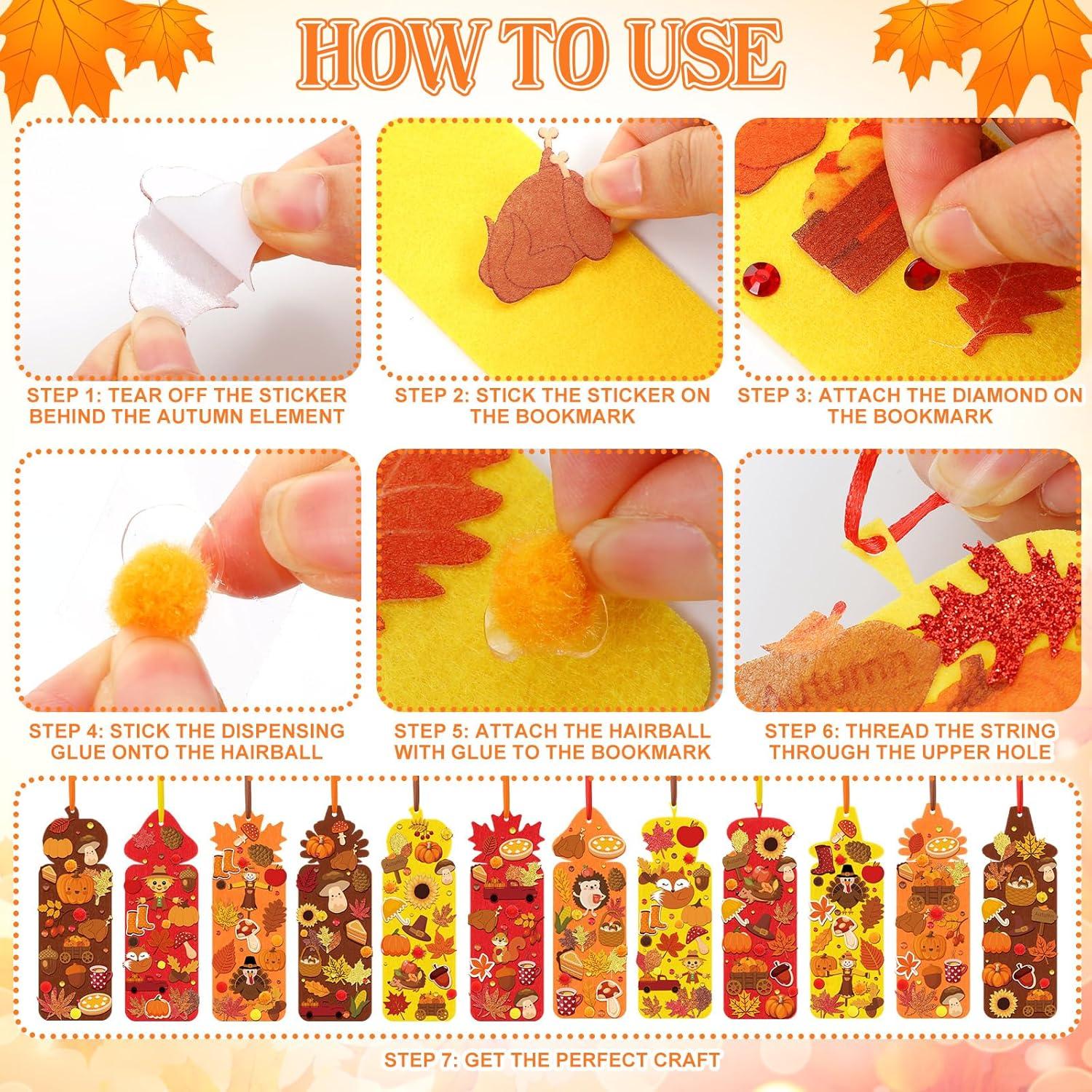 Kit de Manualidades de Otoño Resholder 490 Pcs Fieltro DIY