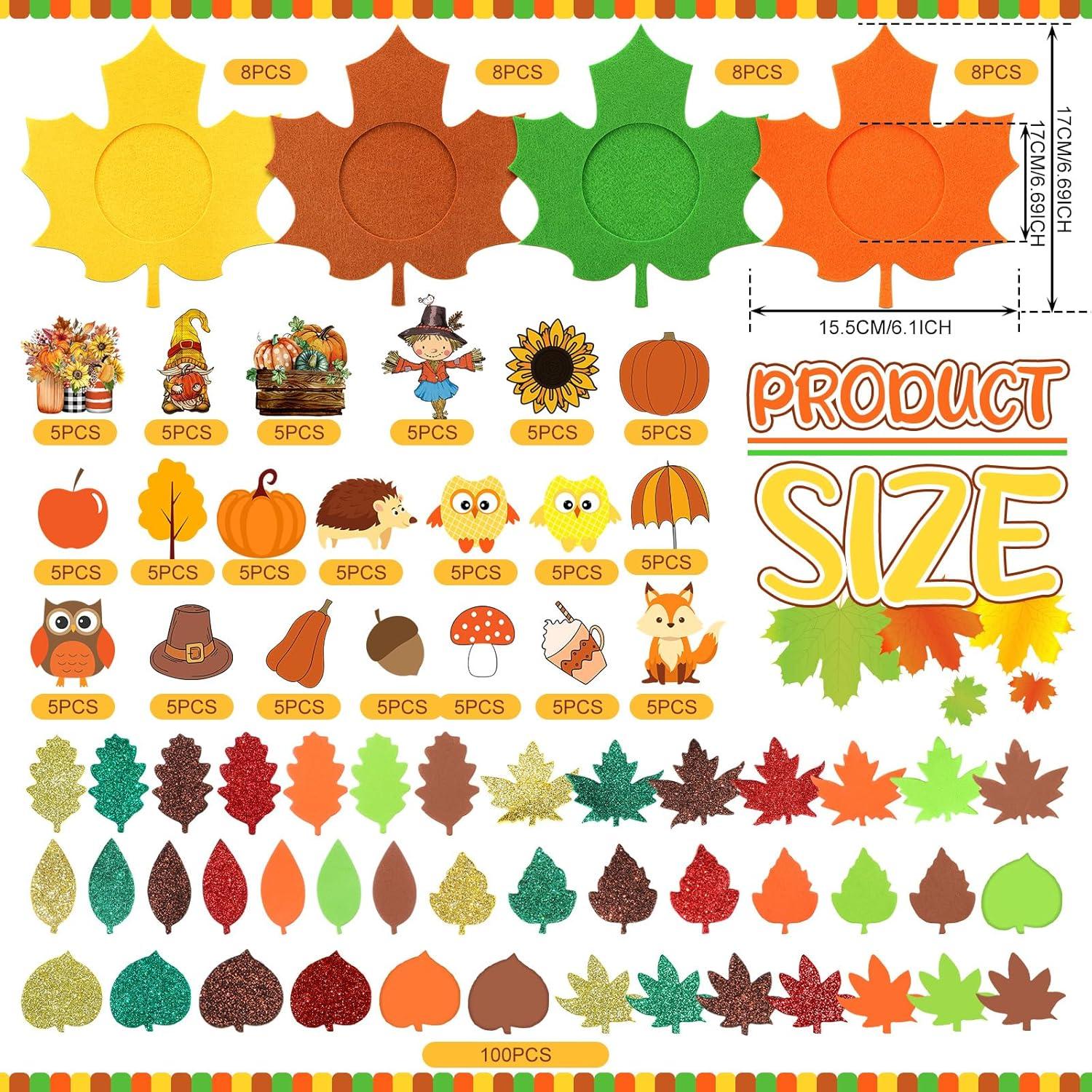 Kit de Manualidades de Otoño Ferraycle 232 Piezas Fieltro