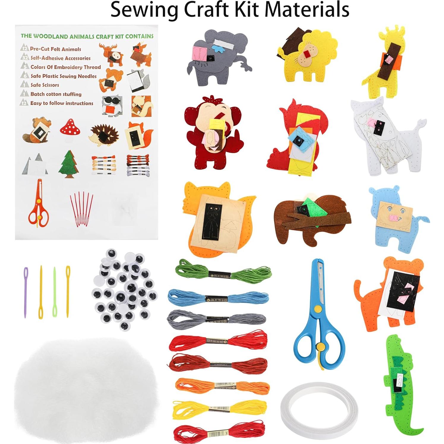 Kit de Costura Jucoan 22 Piezas para Niños 7-12 Años