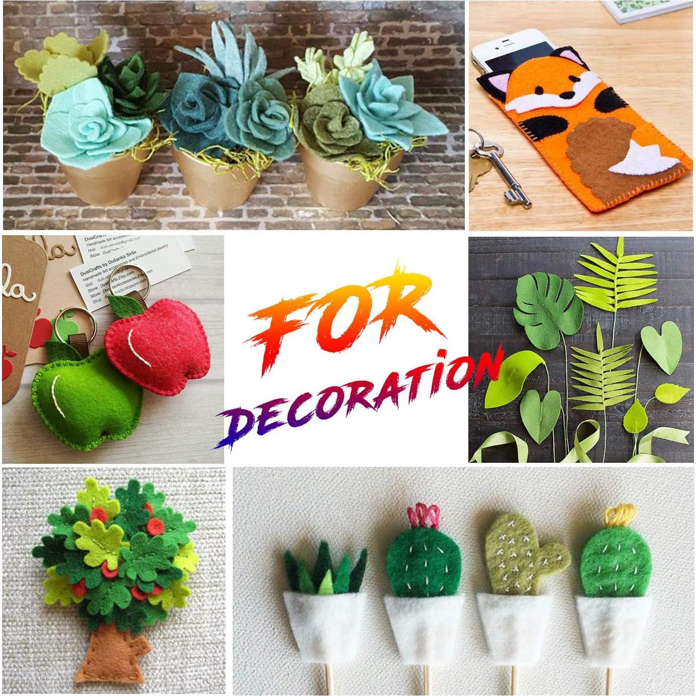 60 Hojas de Fieltro VieFantaisie 30x20 cm para Manualidades