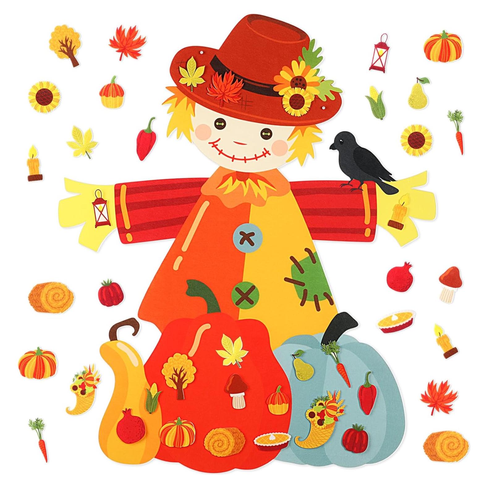 Kit de Manualidades Thinkday Muñeco de Nieve Fieltro 37 Piezas