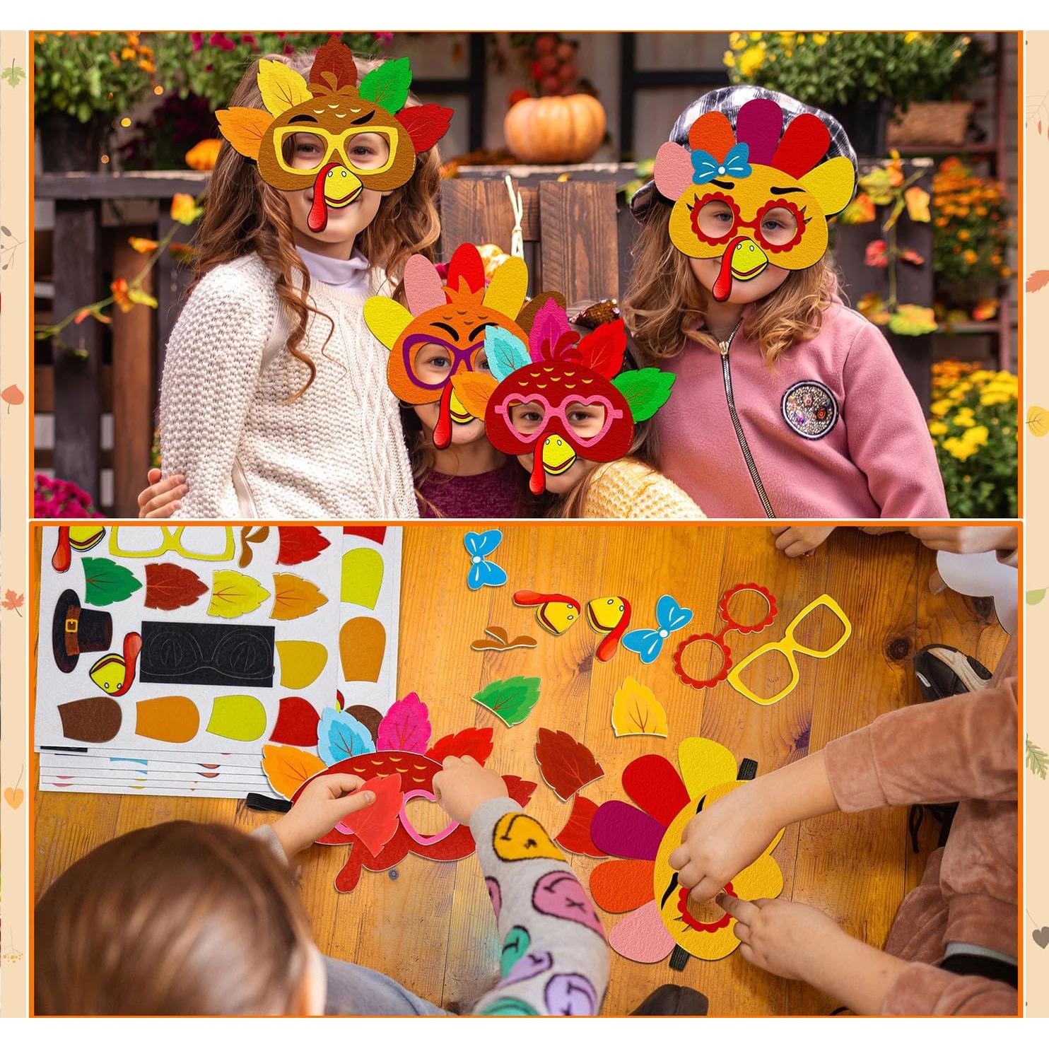 Kit de Manualidades Acción de Gracias 16 Piezas Fieltro 80UncleKimby