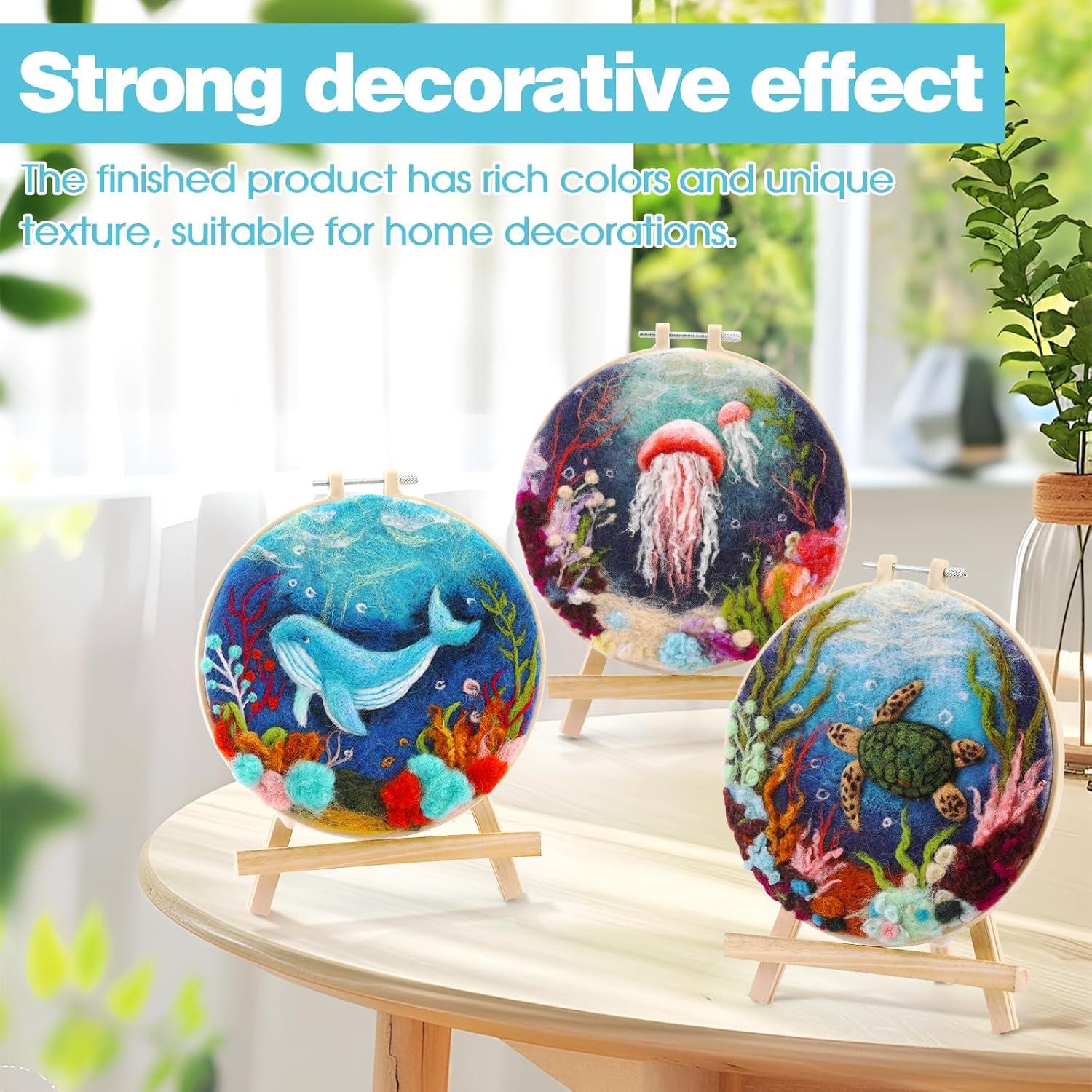 Kit de Fieltro de Aguja Fedmut para Principiantes - 4 Animales Marinos