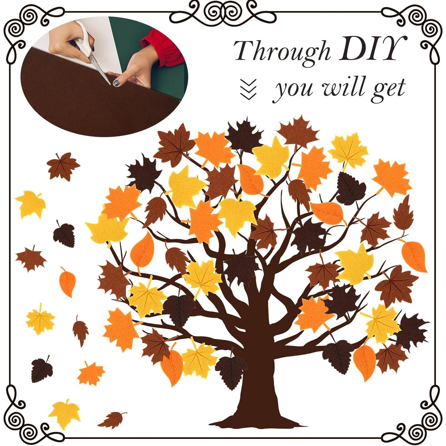 Kit de Manualidades de Otoño Frienda 150 Piezas Fieltro