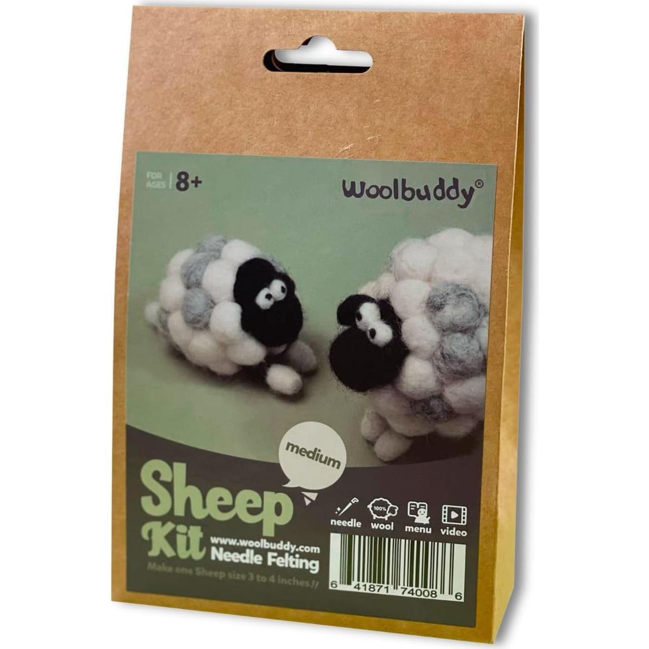 Kit de Fieltro Woolbuddy Oveja DIY - Manualidades para Adultos